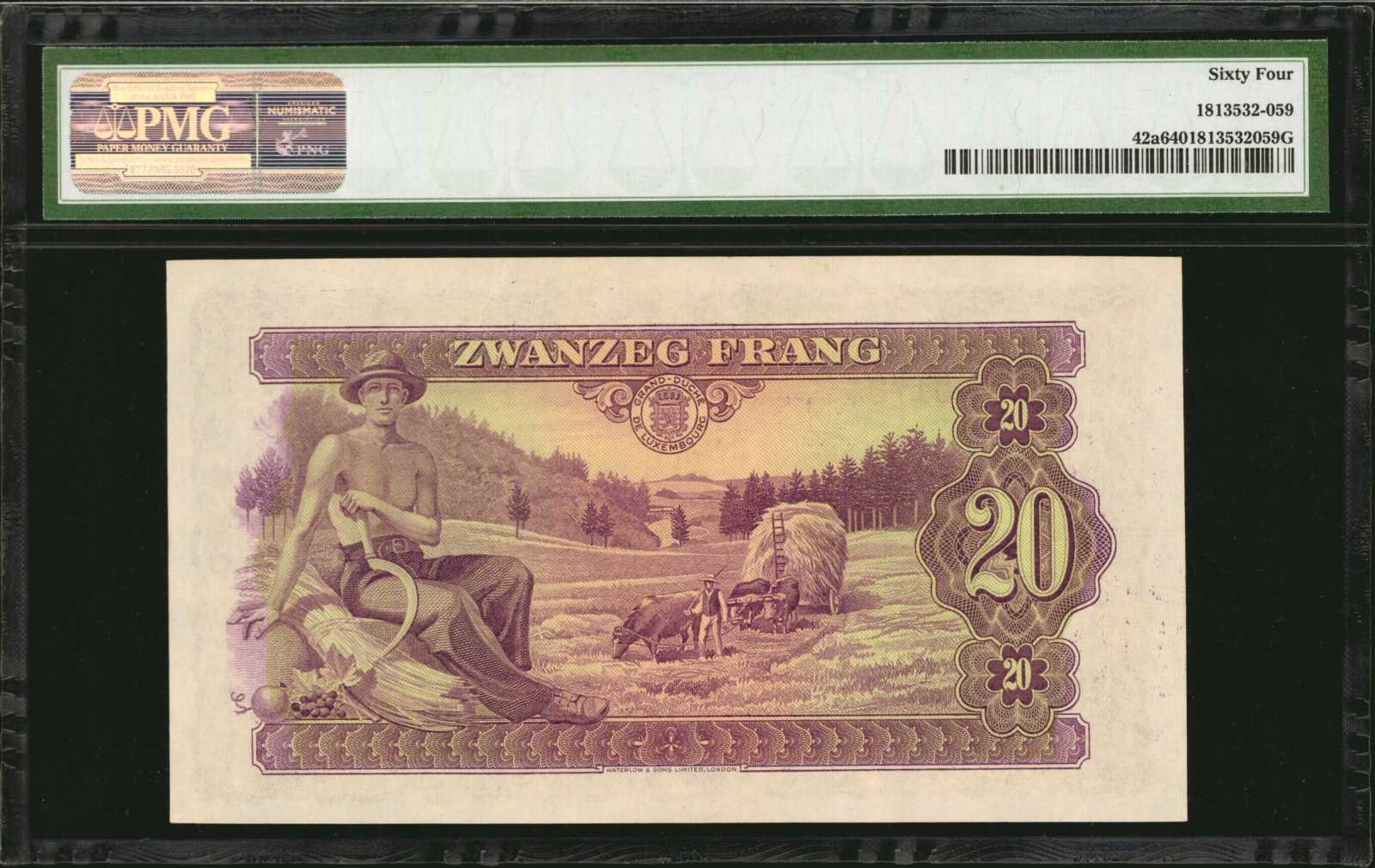 image for: Luxembourg  20 frang (francs) (B327a)