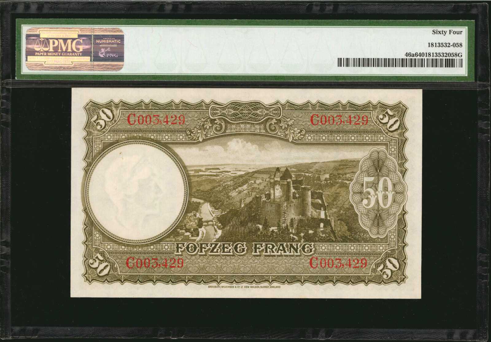 image for: Luxembourg  50 frang (francs) (B329a)