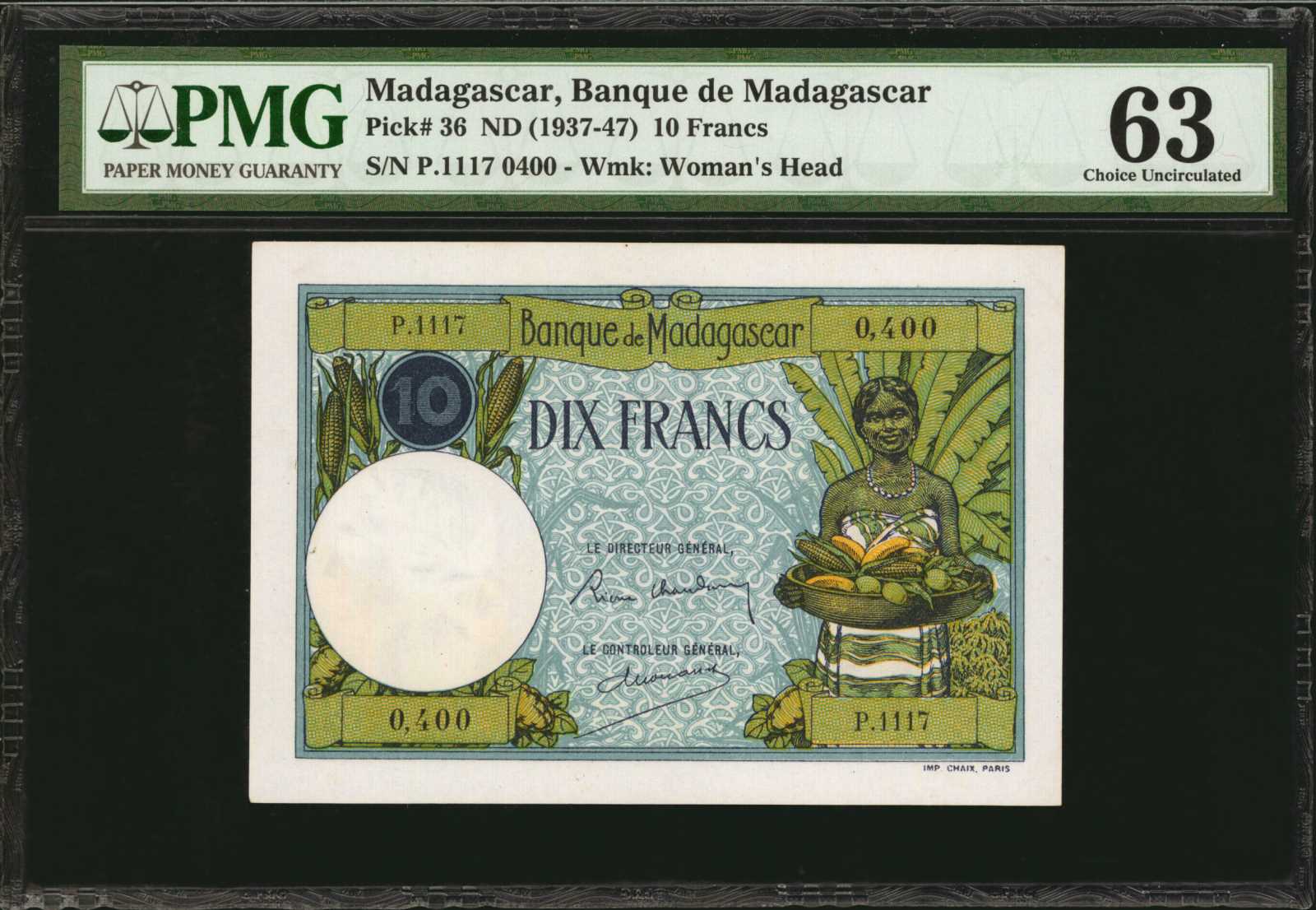 image for: Madagascar  20 francs(B204p)