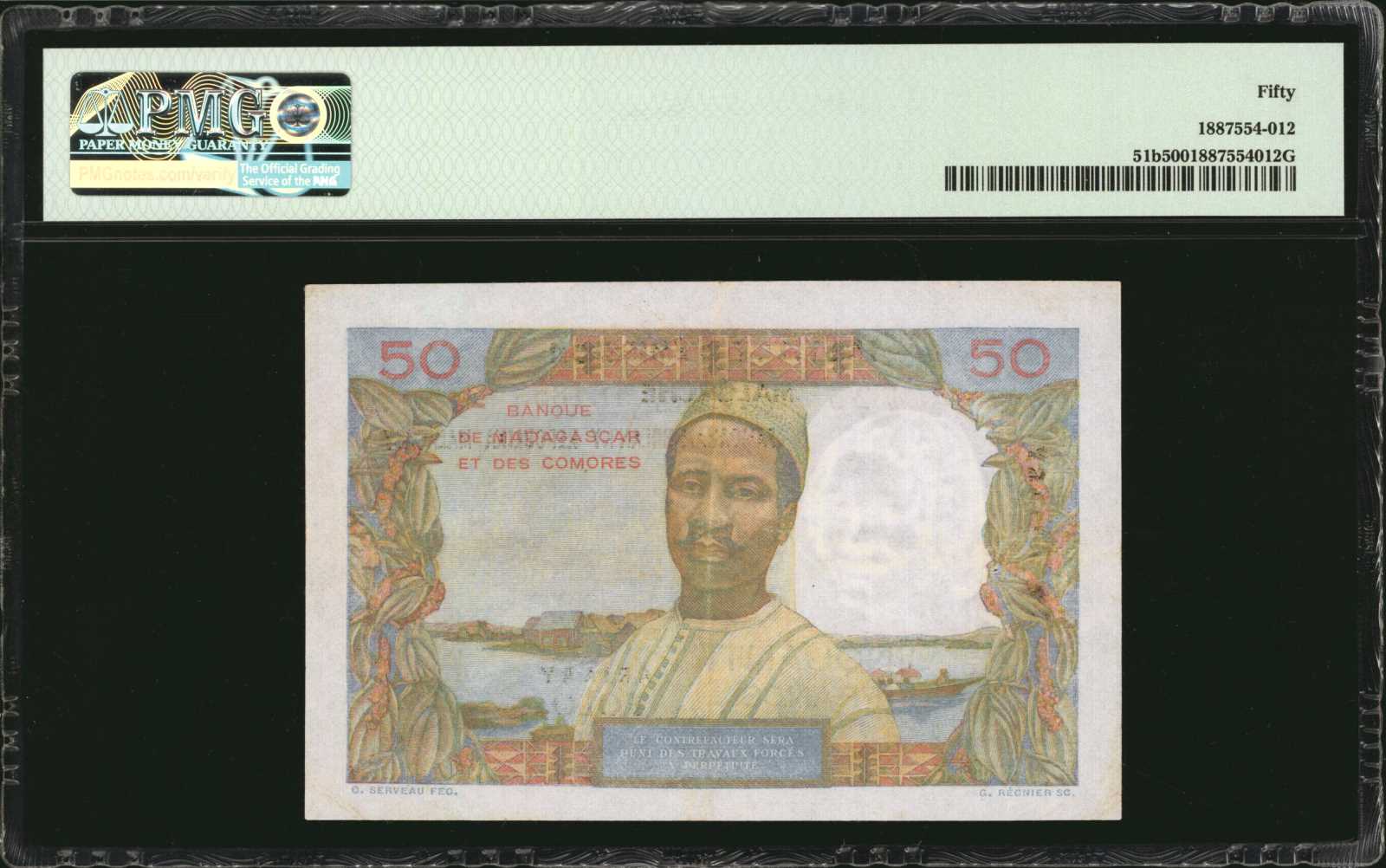 image for: Malagasy Republic  50 francs = 10 ariary(B101a)