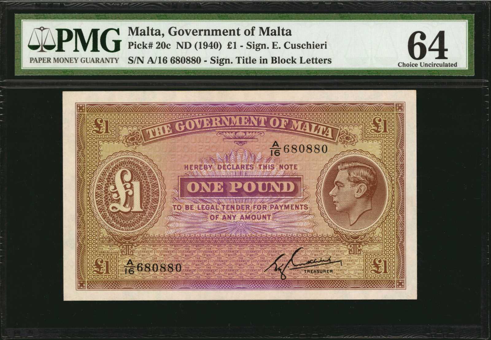 image for: Malta  1 pound (B119a)