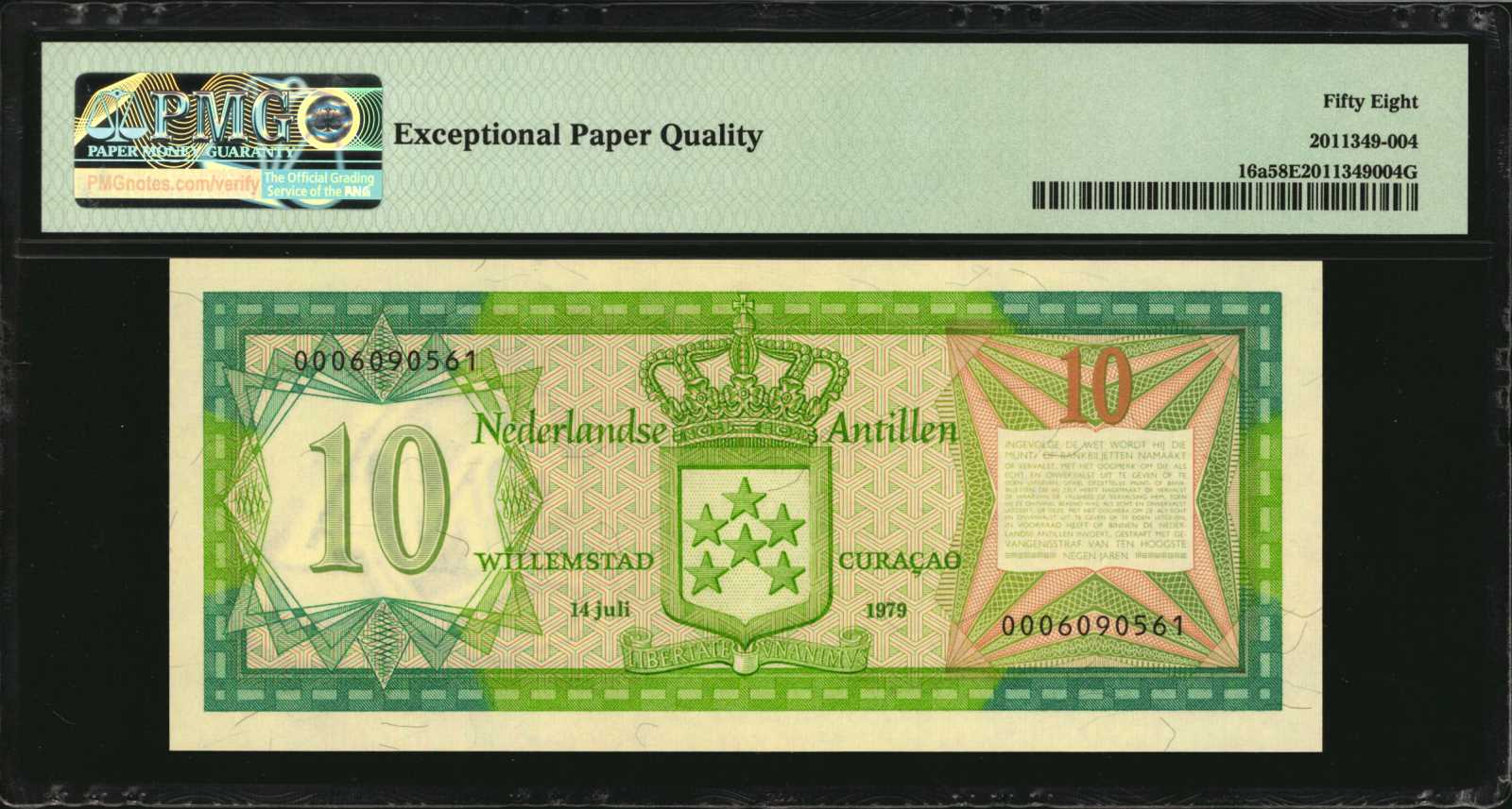 image for: Netherlands Antilles  10 gulden (guilders) (B215a)
