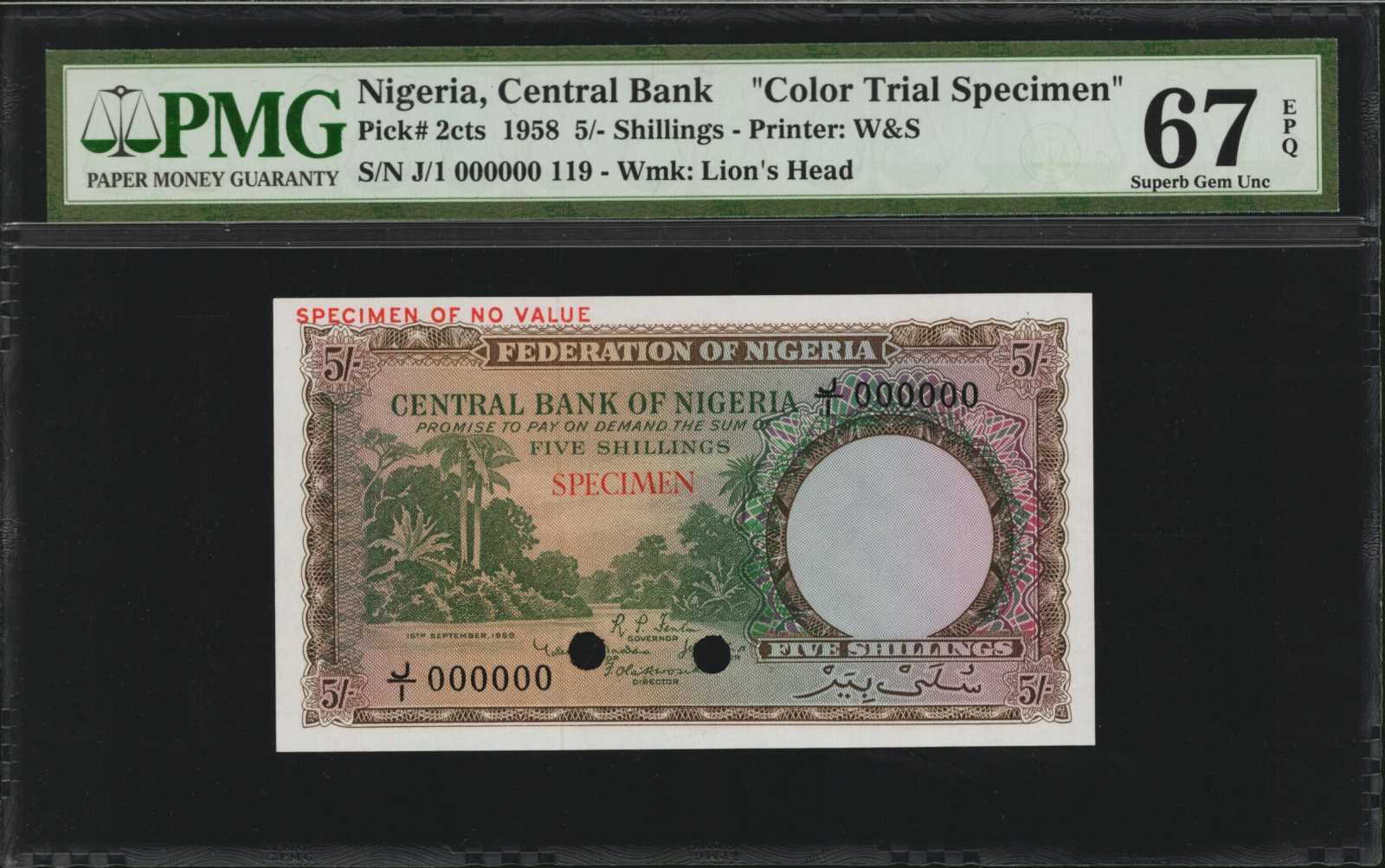 image for: Nigeria  5 shillings (B201as5)
