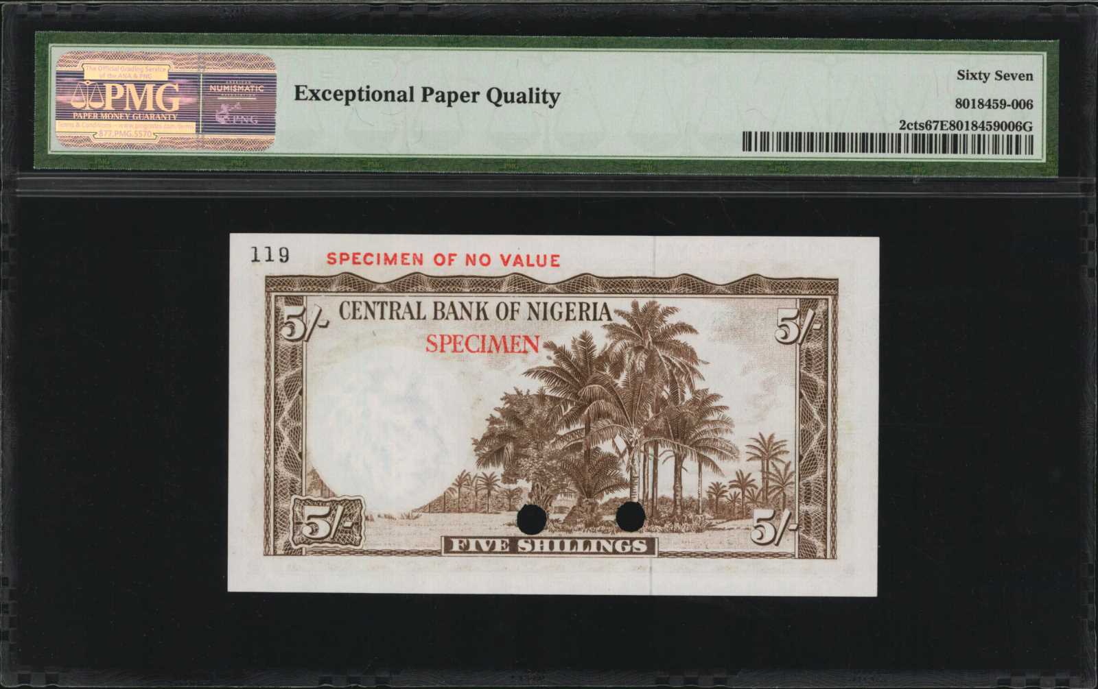 image for: Nigeria  5 shillings (B201at)