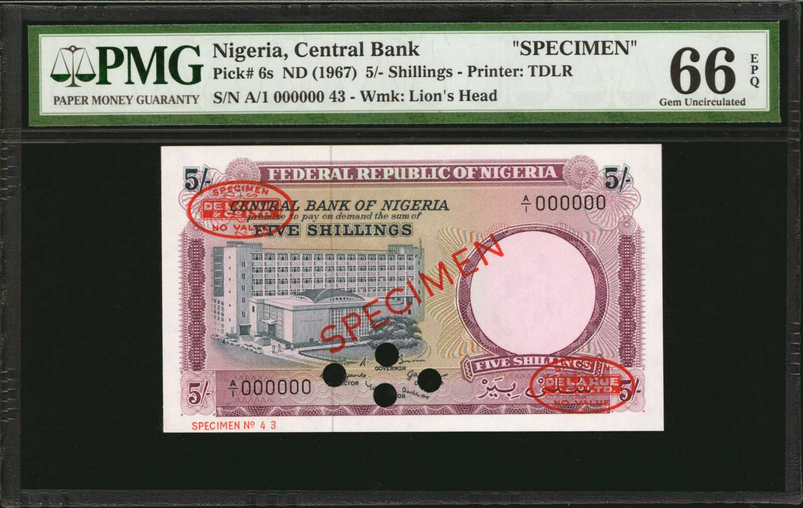 image for: Nigeria  5 shillings (B205as1)