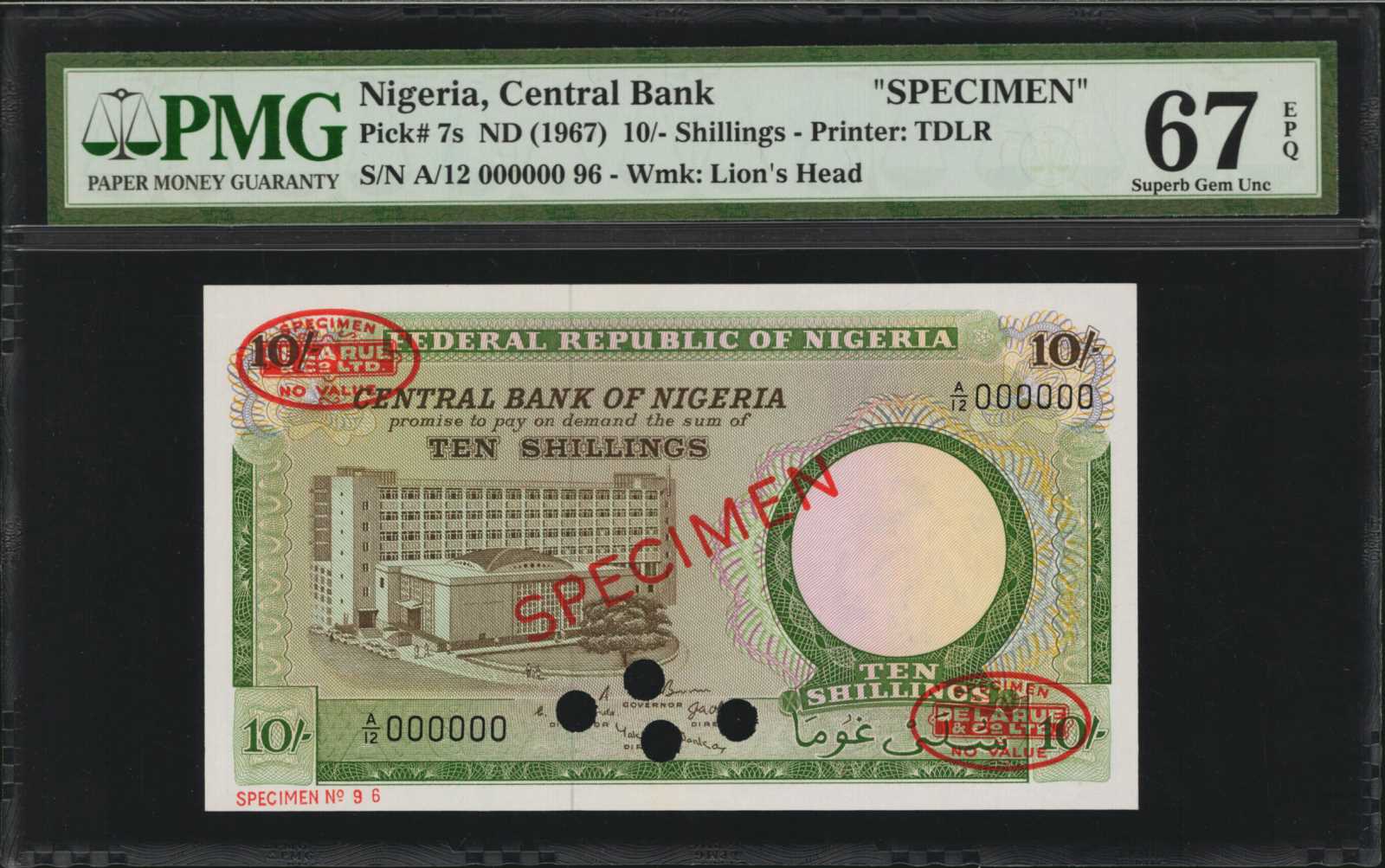 image for: Nigeria  10 shillings (B206as5)