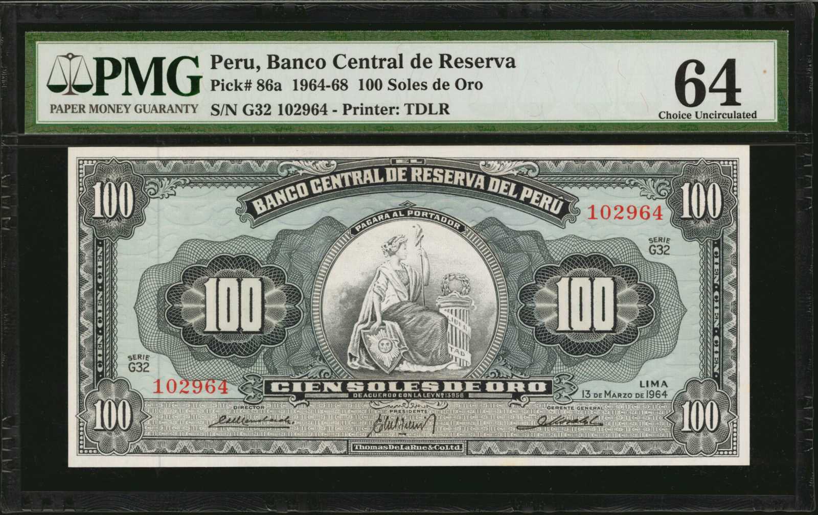 image for: Peru  100 soles de oro(B429e)