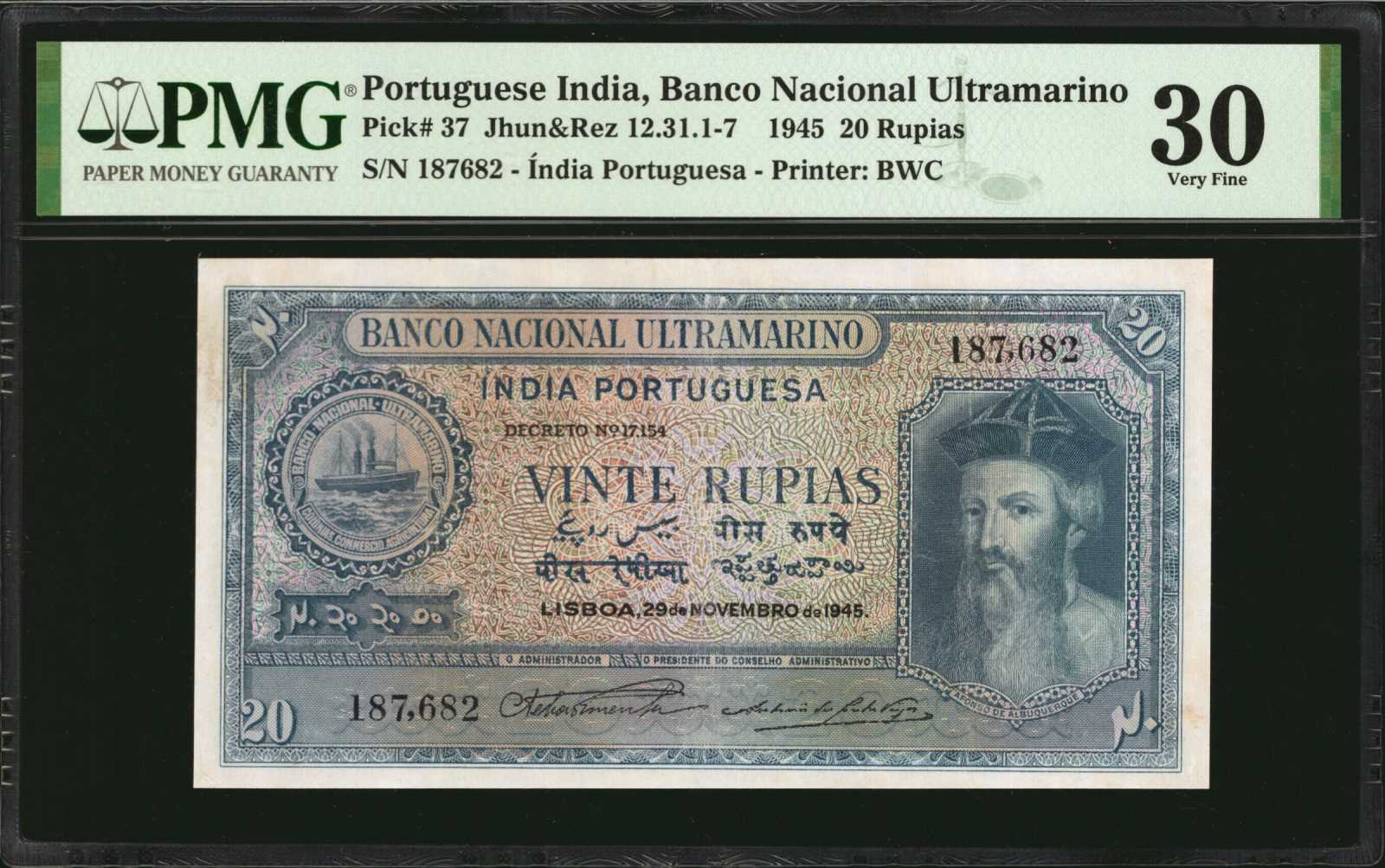 image for: Portuguese India  20 rupias(B326as2)