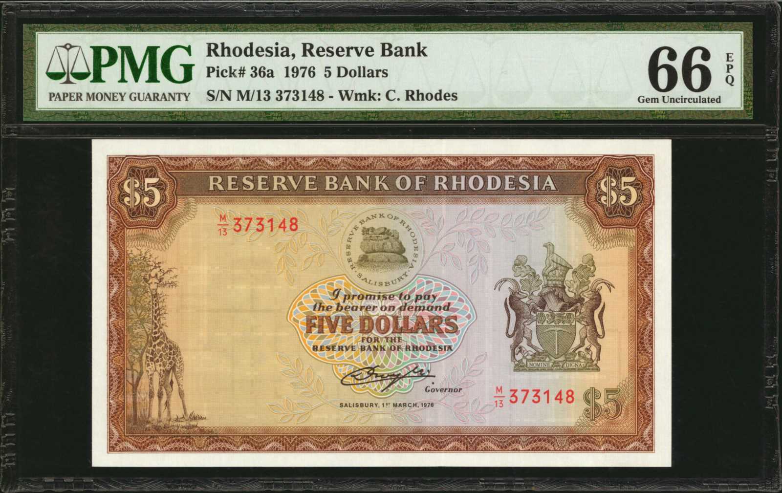 image for: Rhodesia  10 dollars(B110h)