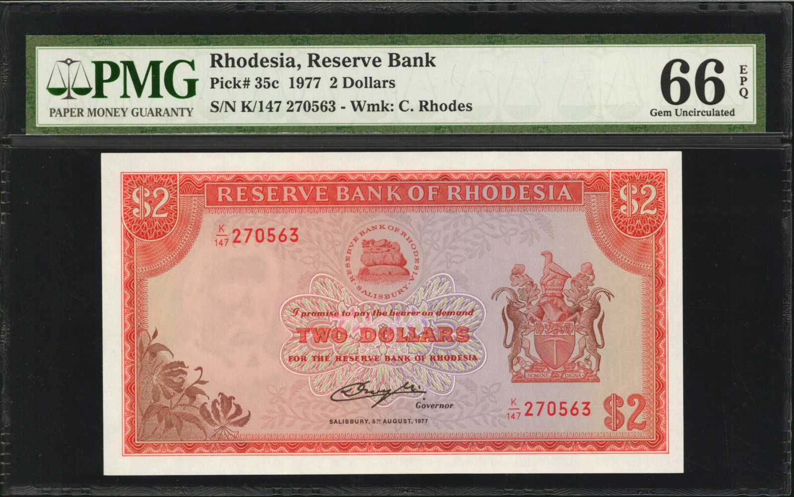 image for: Rhodesia  10 dollars(B110h)