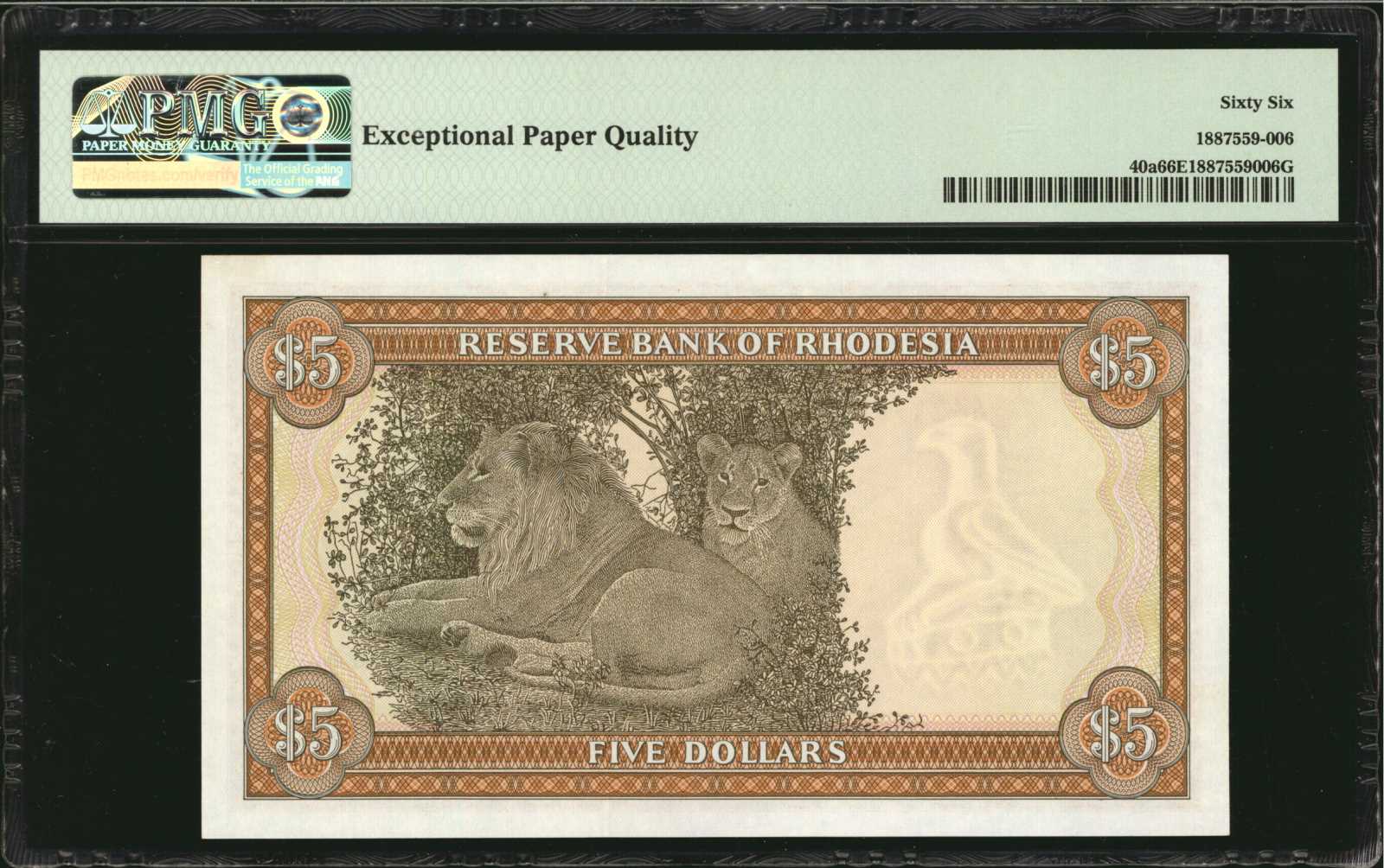 image for: Rhodesia  5 dollars(B109d)