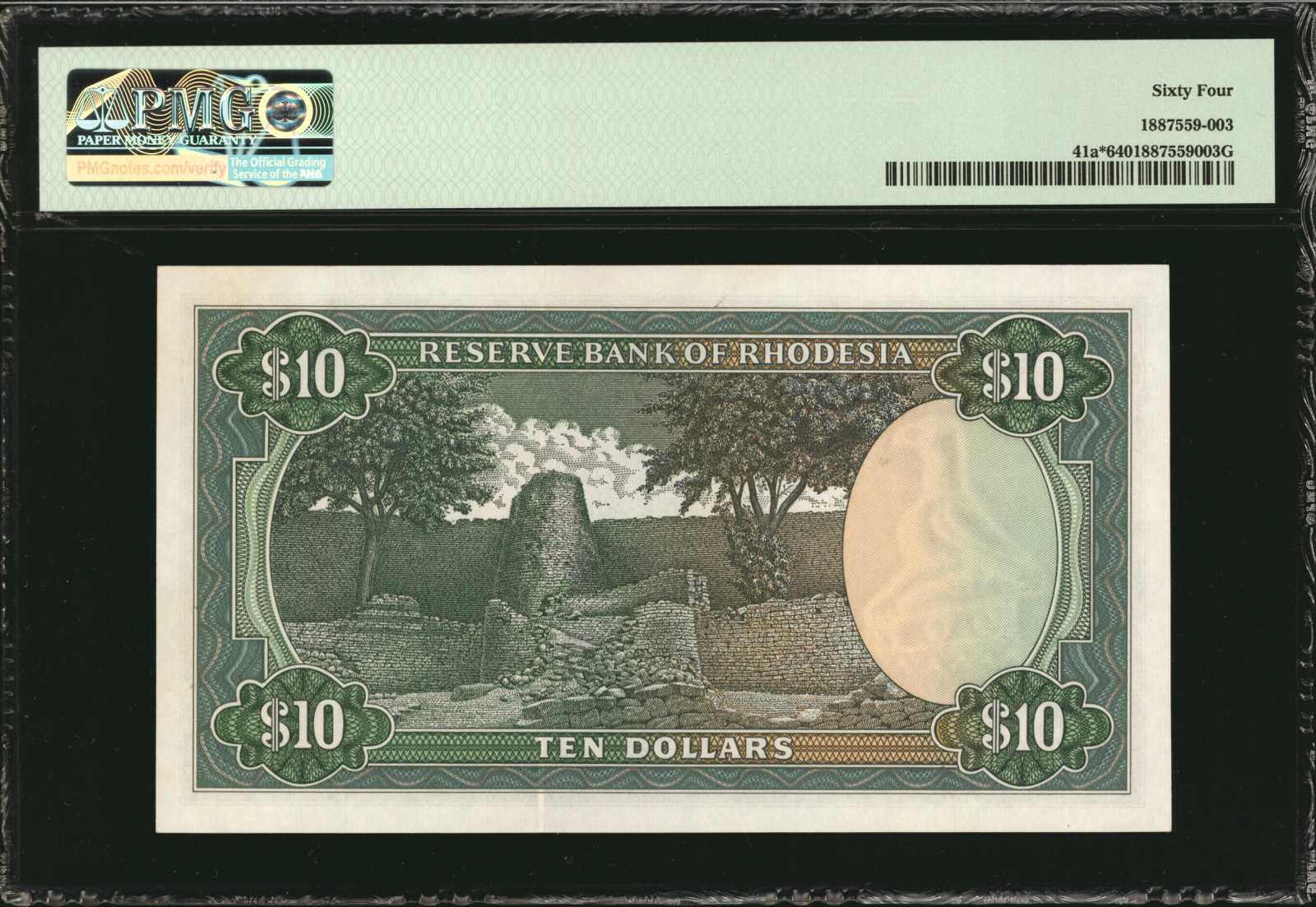 image for: Rhodesia  10 dollars(B110kz)
