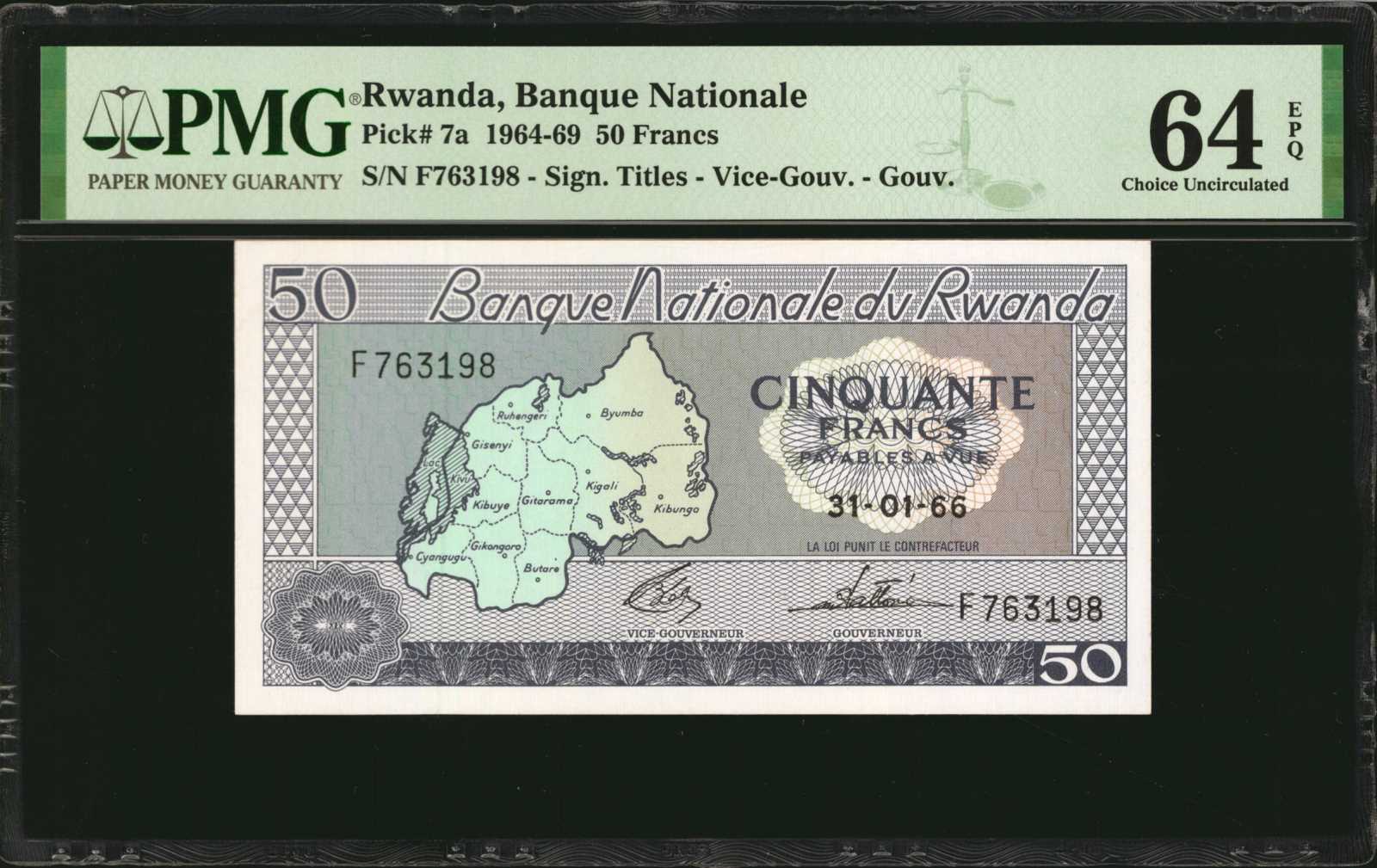 image for: Rwanda  50 francs(B107f)