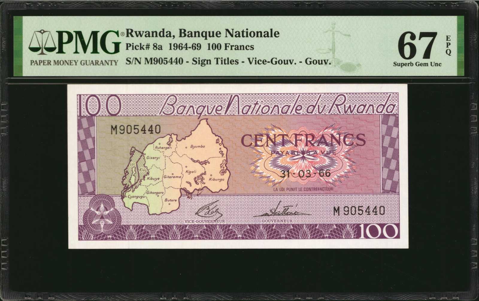 image for: Rwanda  100 francs(B108a)