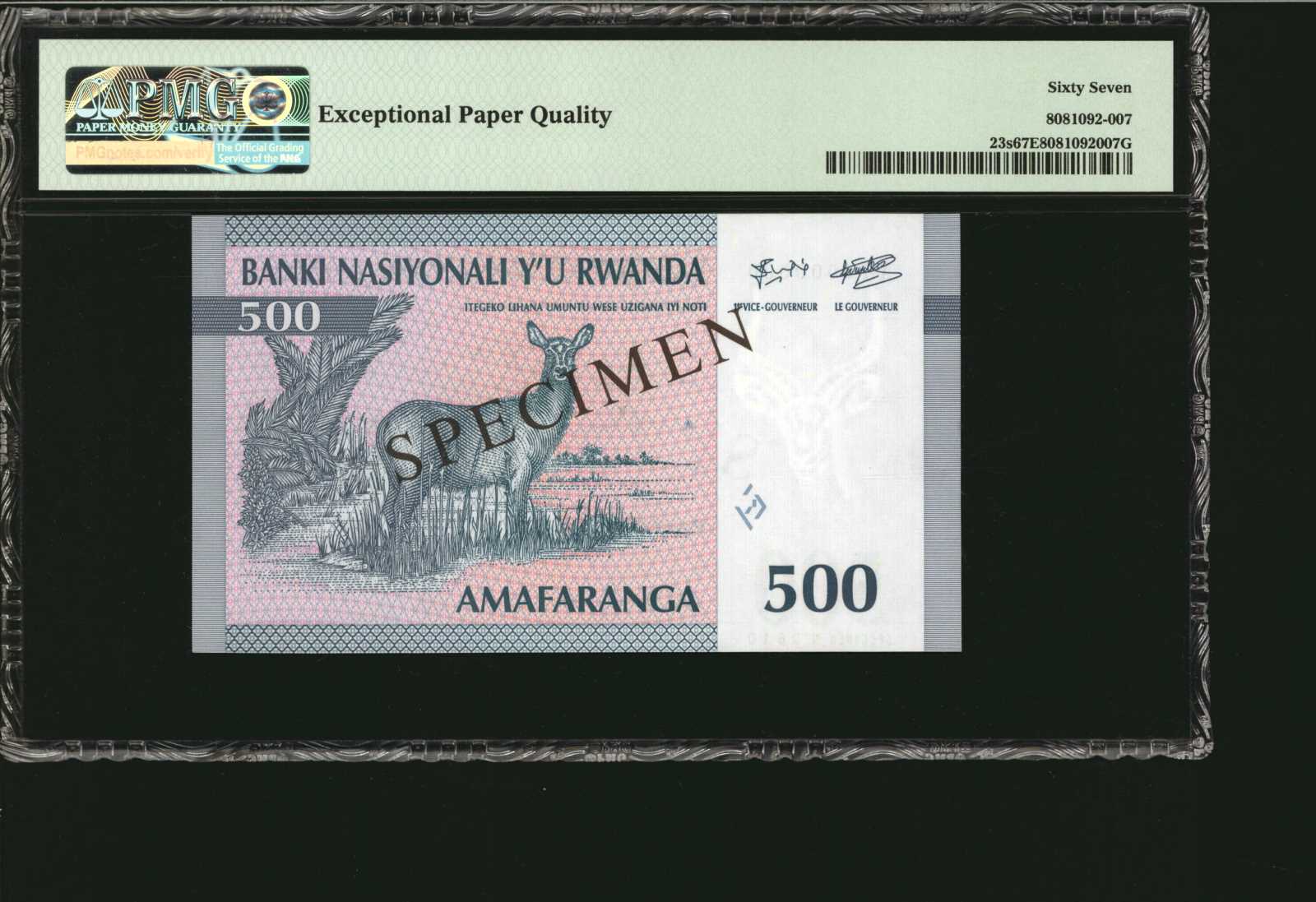 image for: Rwanda  500 francs (B122as)