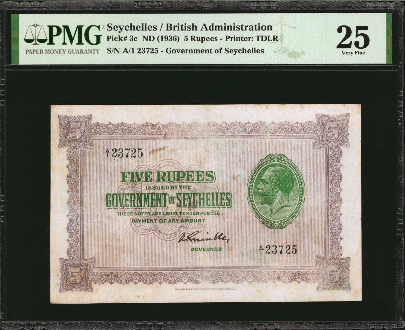 image for: Seychelles  5 rupees(B109bs)