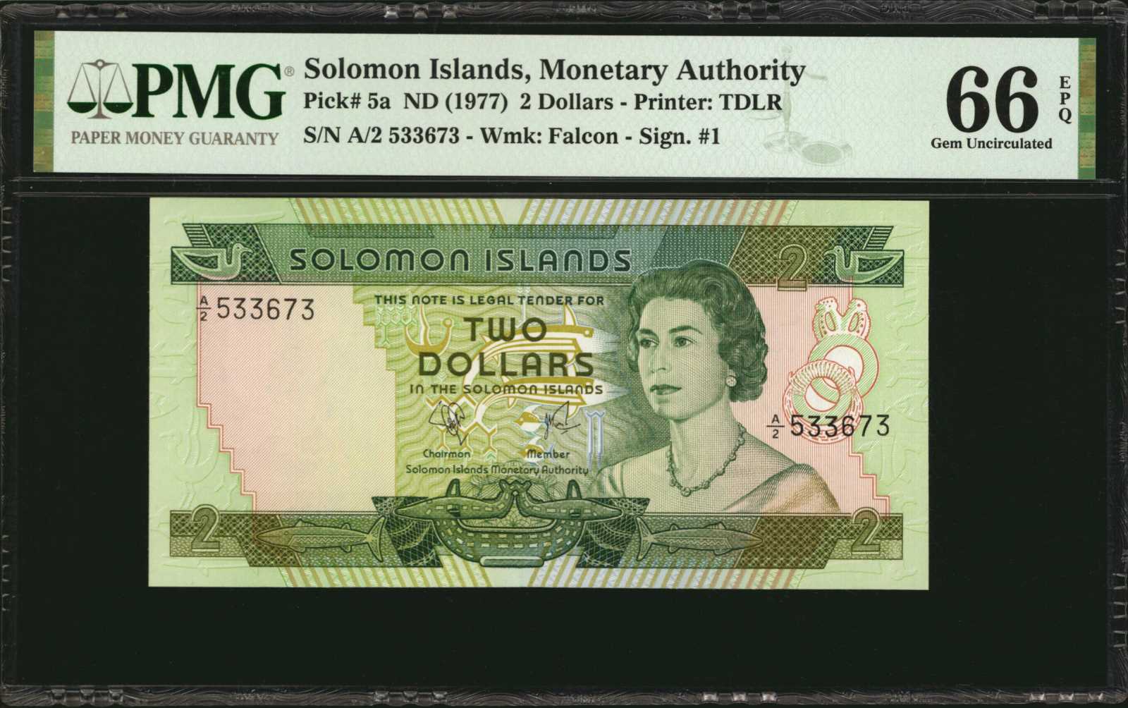 image for: Solomon Islands  2 dollars (B101az)