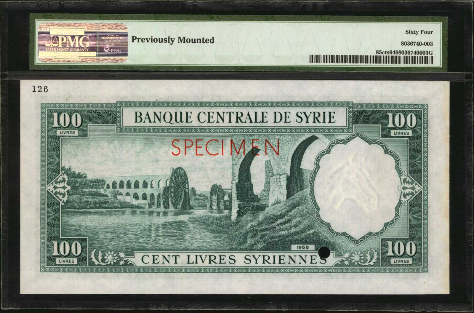 image for: Syria  100 livres syriennes (Syrian pounds)(B604as)