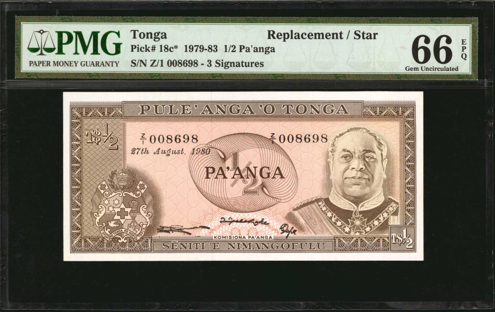image for: Tonga  1/2 pa?anga(B118b)