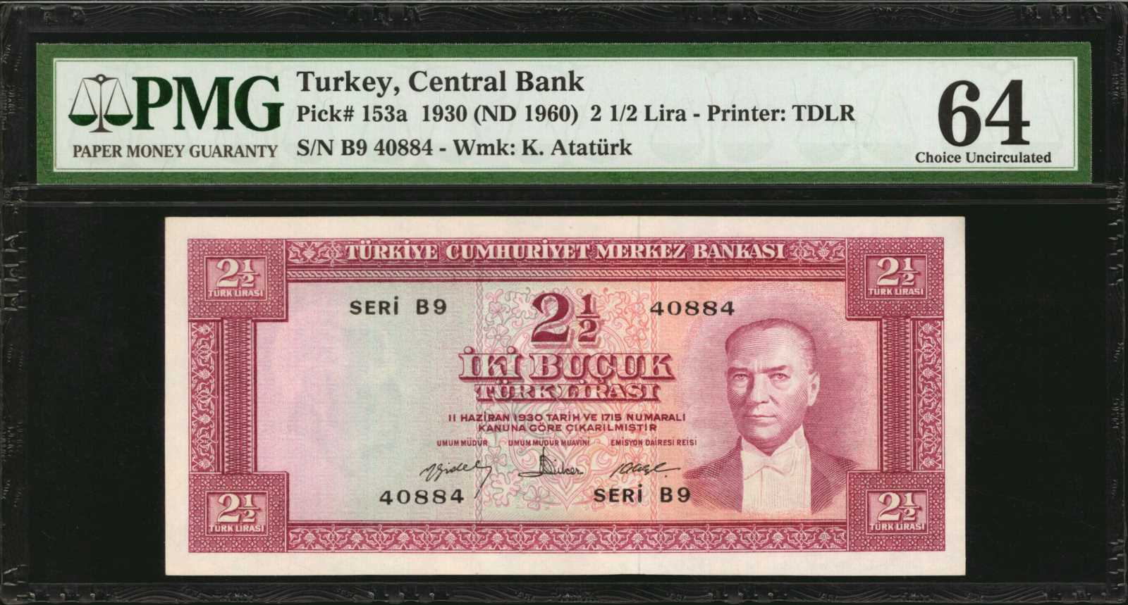 image for: Turkey  2 1/2 T?rk liras? (B234a)