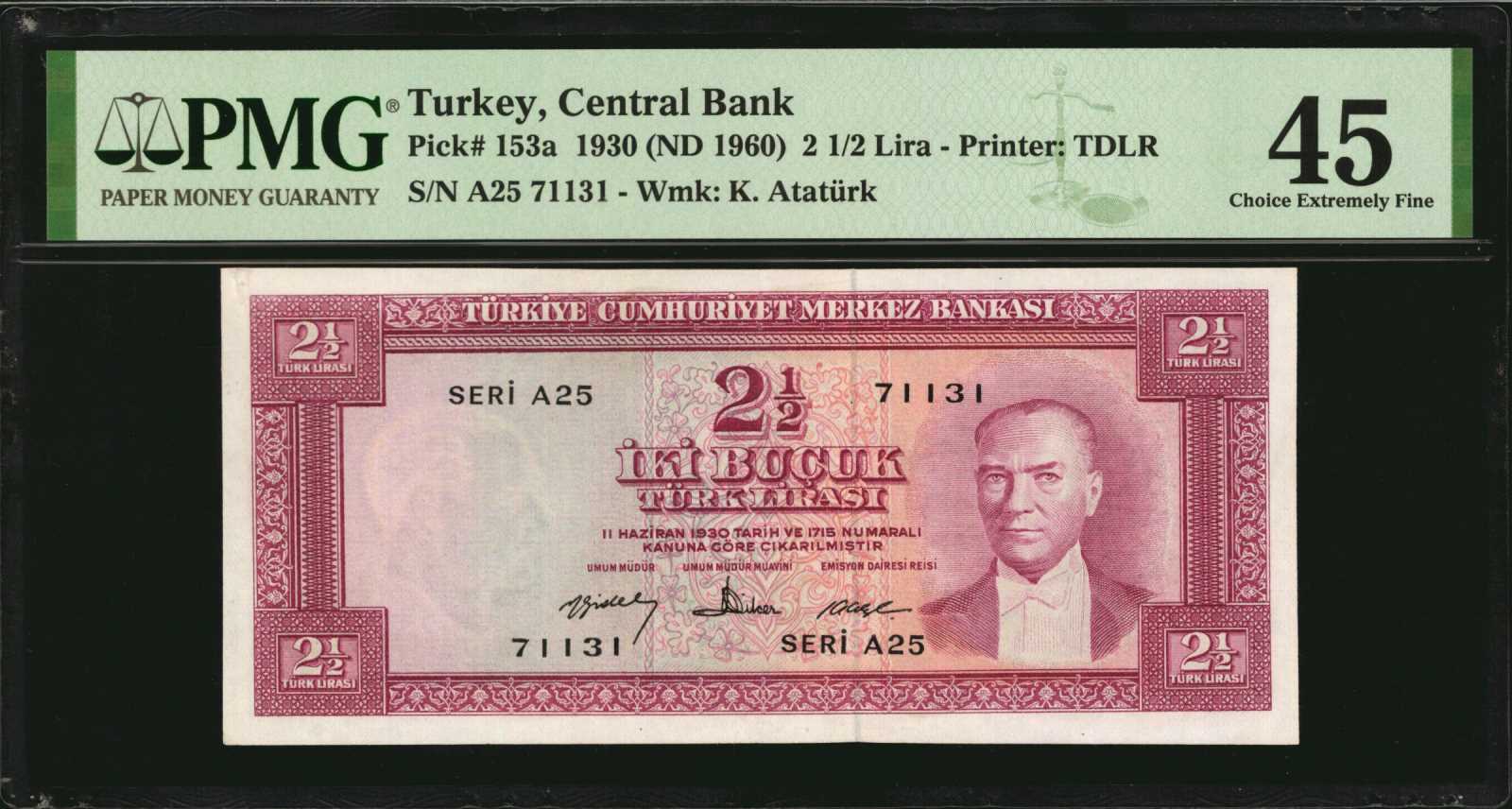 image for: Turkey  2 1/2 T?rk liras? (B234a)