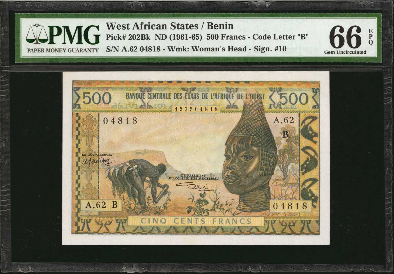 image for: West African States  500 francs (B107Bc)