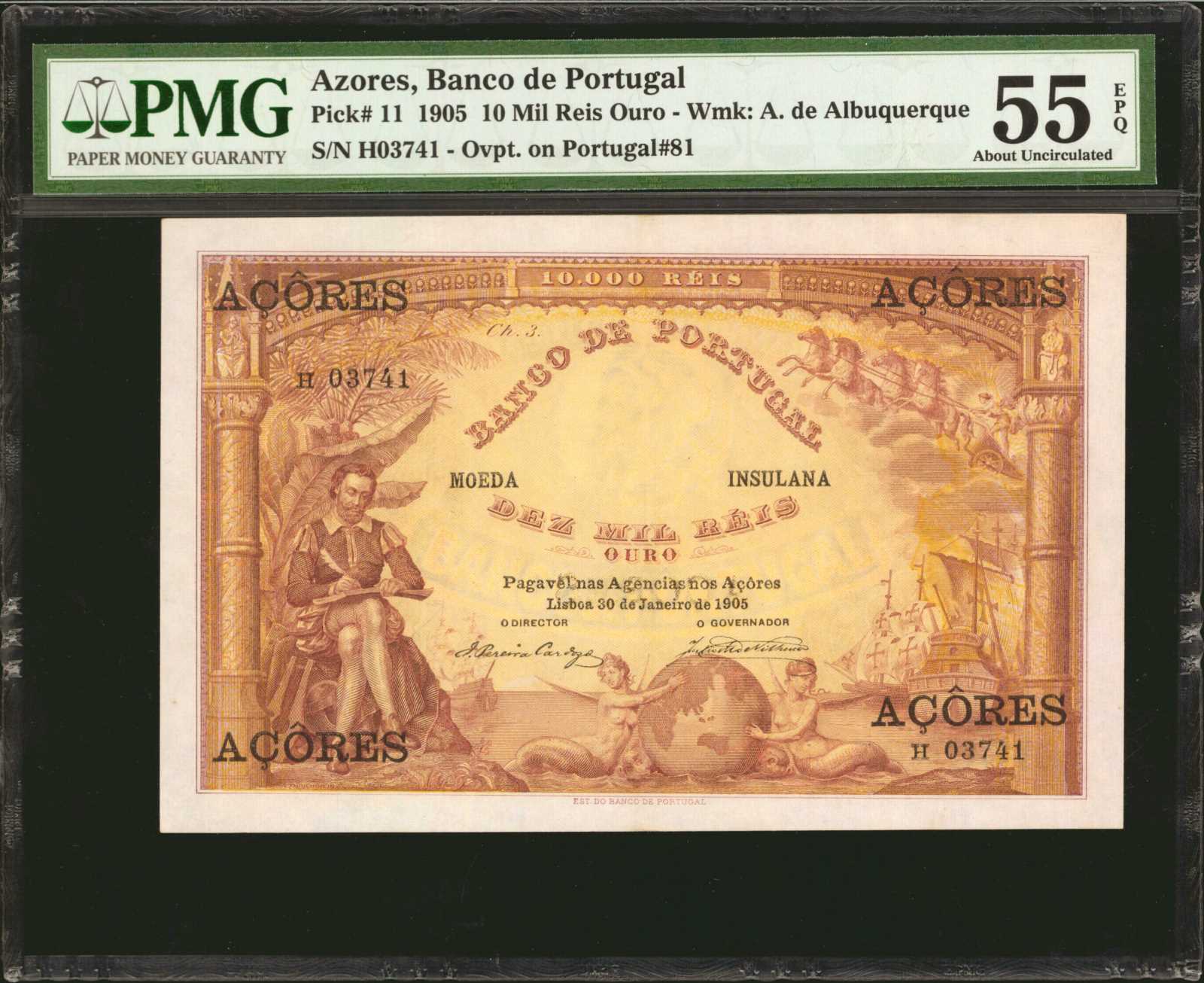 image for: Azores  10,000 reis ouro(B110g)