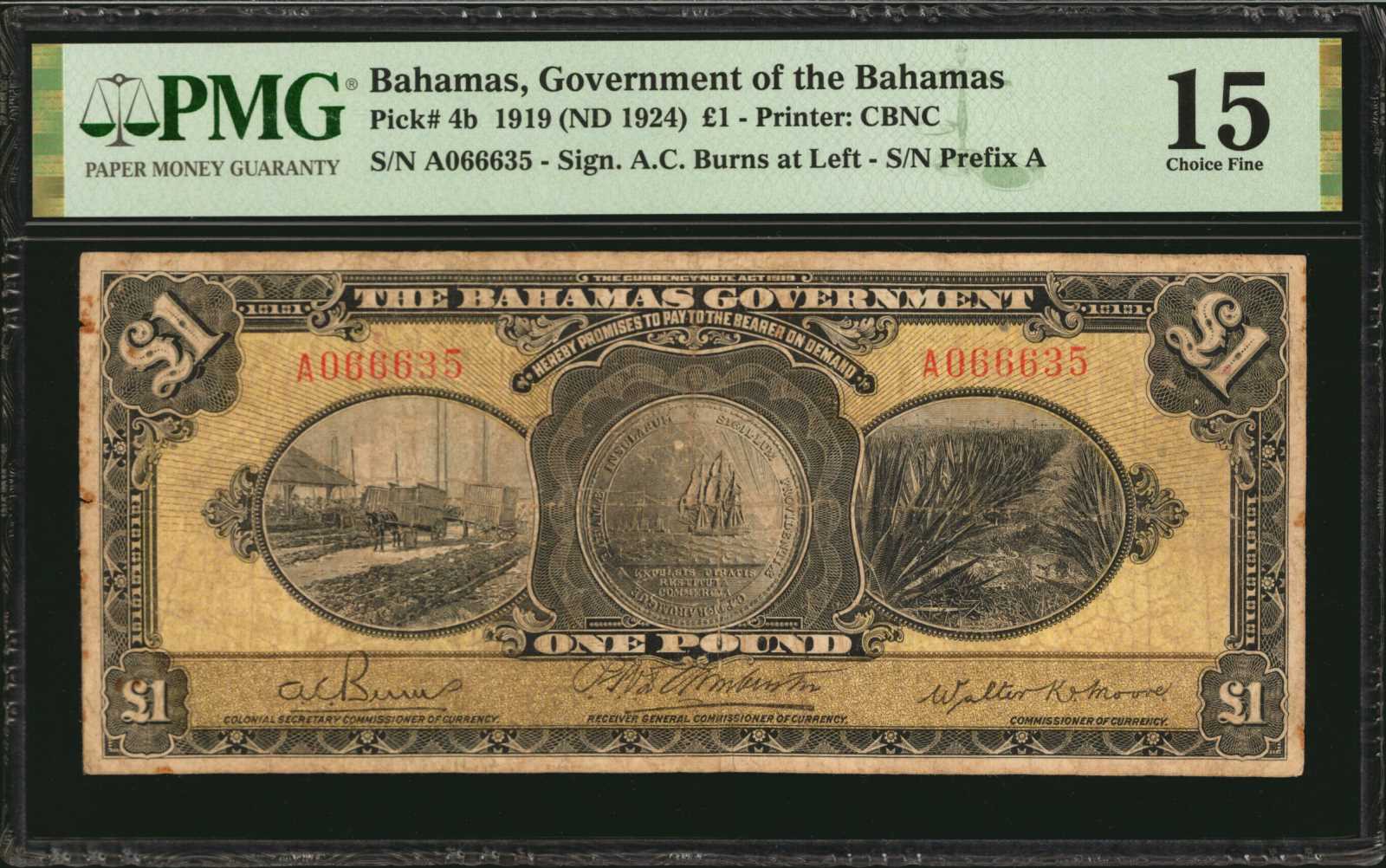 image for: Bahamas  1 pound(B104b)