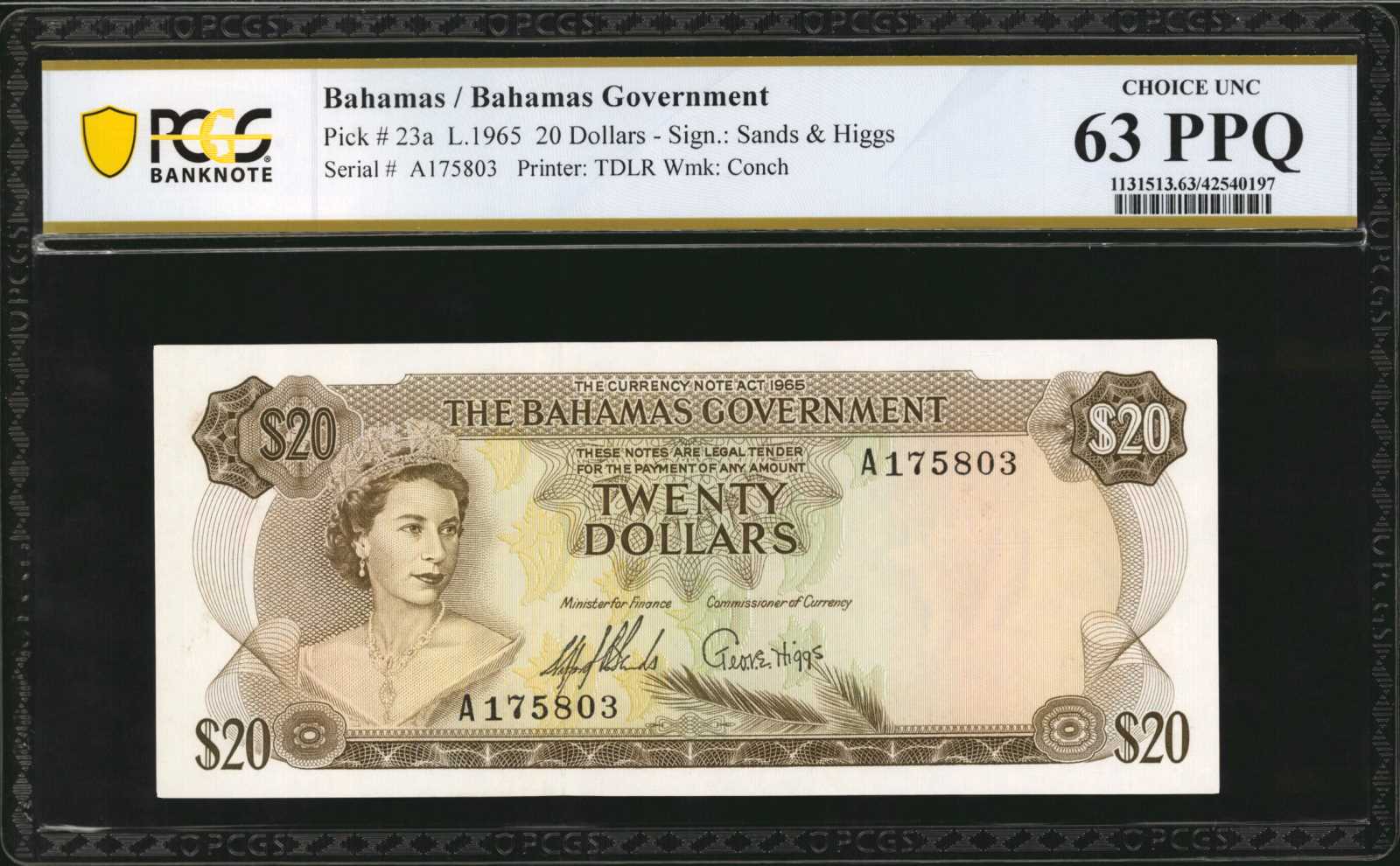 image for: Bahamas  20 dollars (B122z)