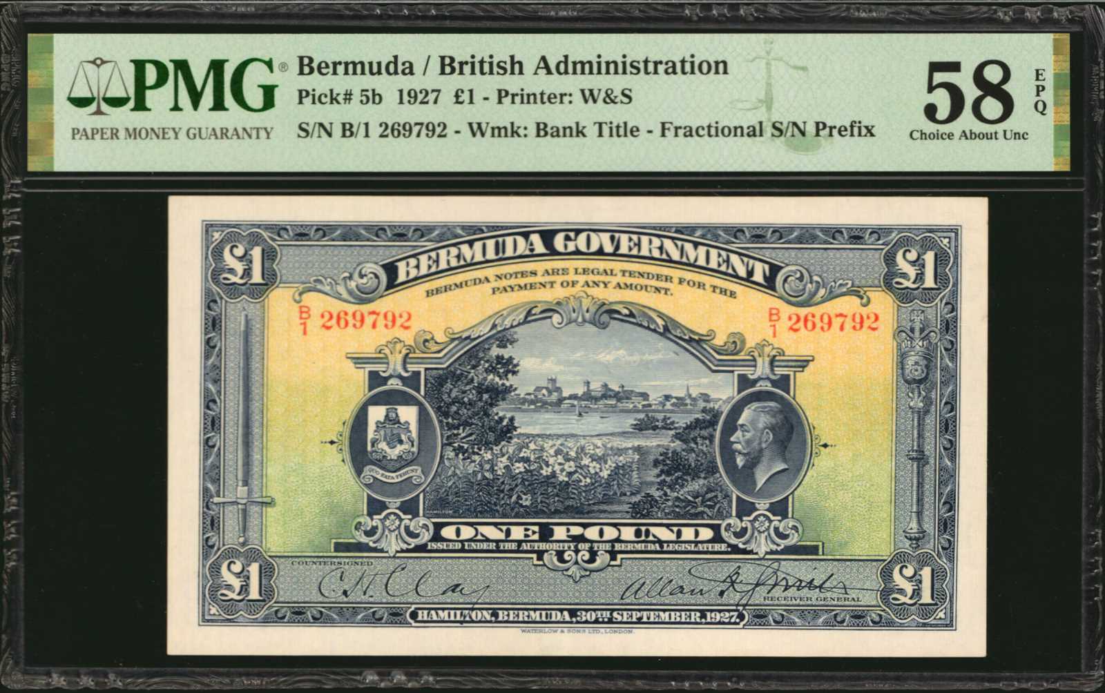 image for: Bermuda  1 pound(B105t2)