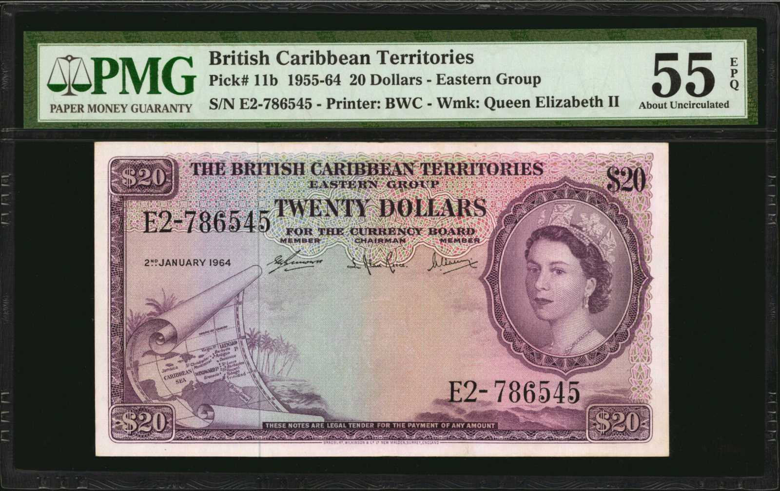 image for: British Caribbean Territories  20 dollars(B111h)