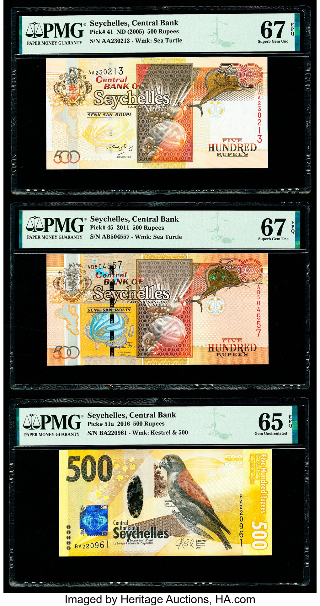 image for: Seychelles  500 rupees (B415az)