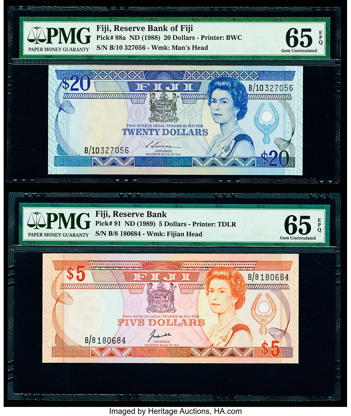 image for: Fiji  20 dollars (B505a)