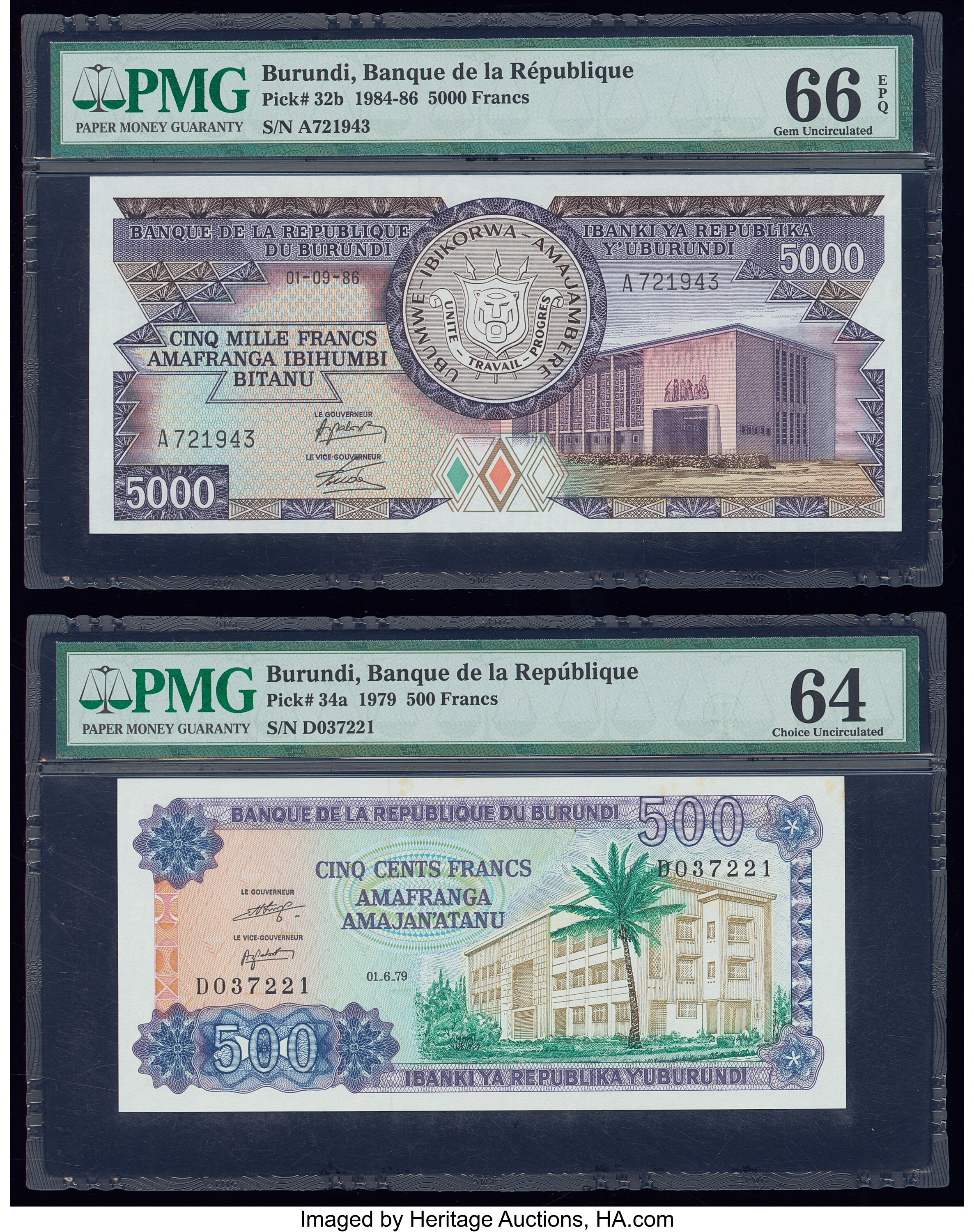 image for: Burundi  5,000 francs (B221bs1)