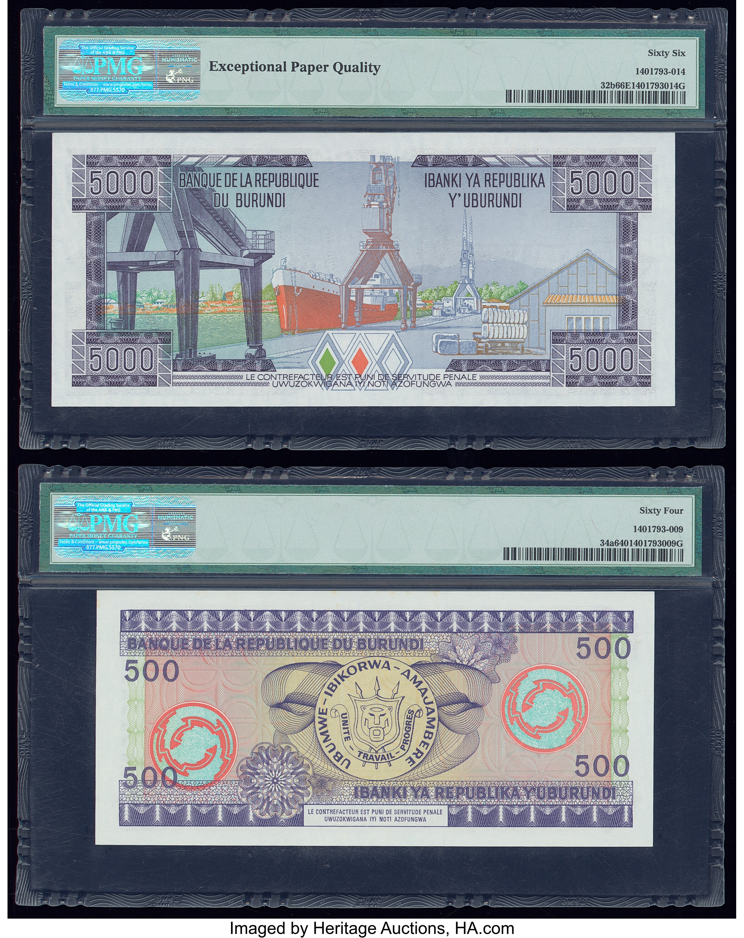 image for: Burundi  5,000 francs (B221e)