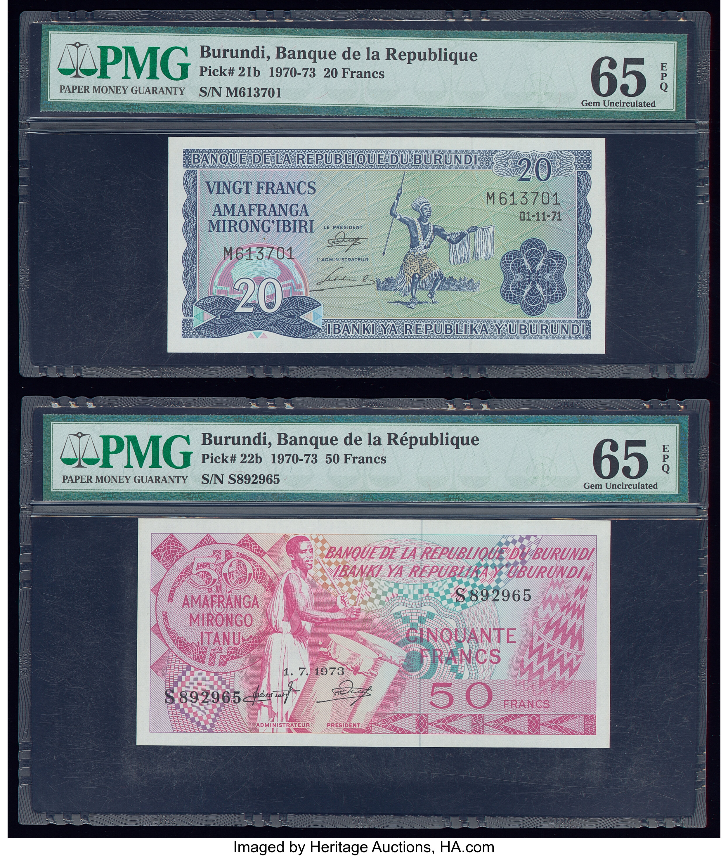 image for: Burundi  20 francs(B207as2)