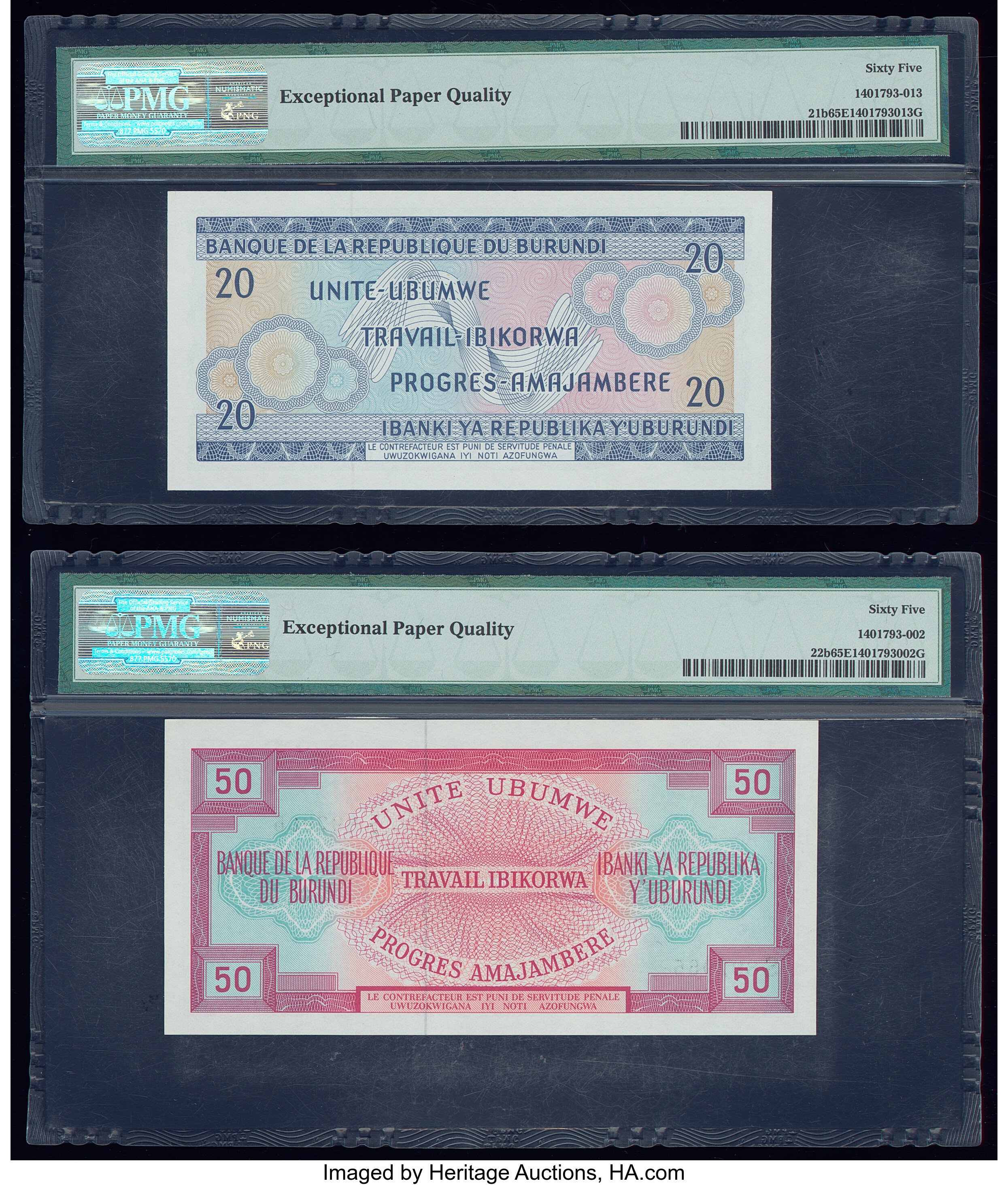 image for: Burundi  20 francs(B207as1)