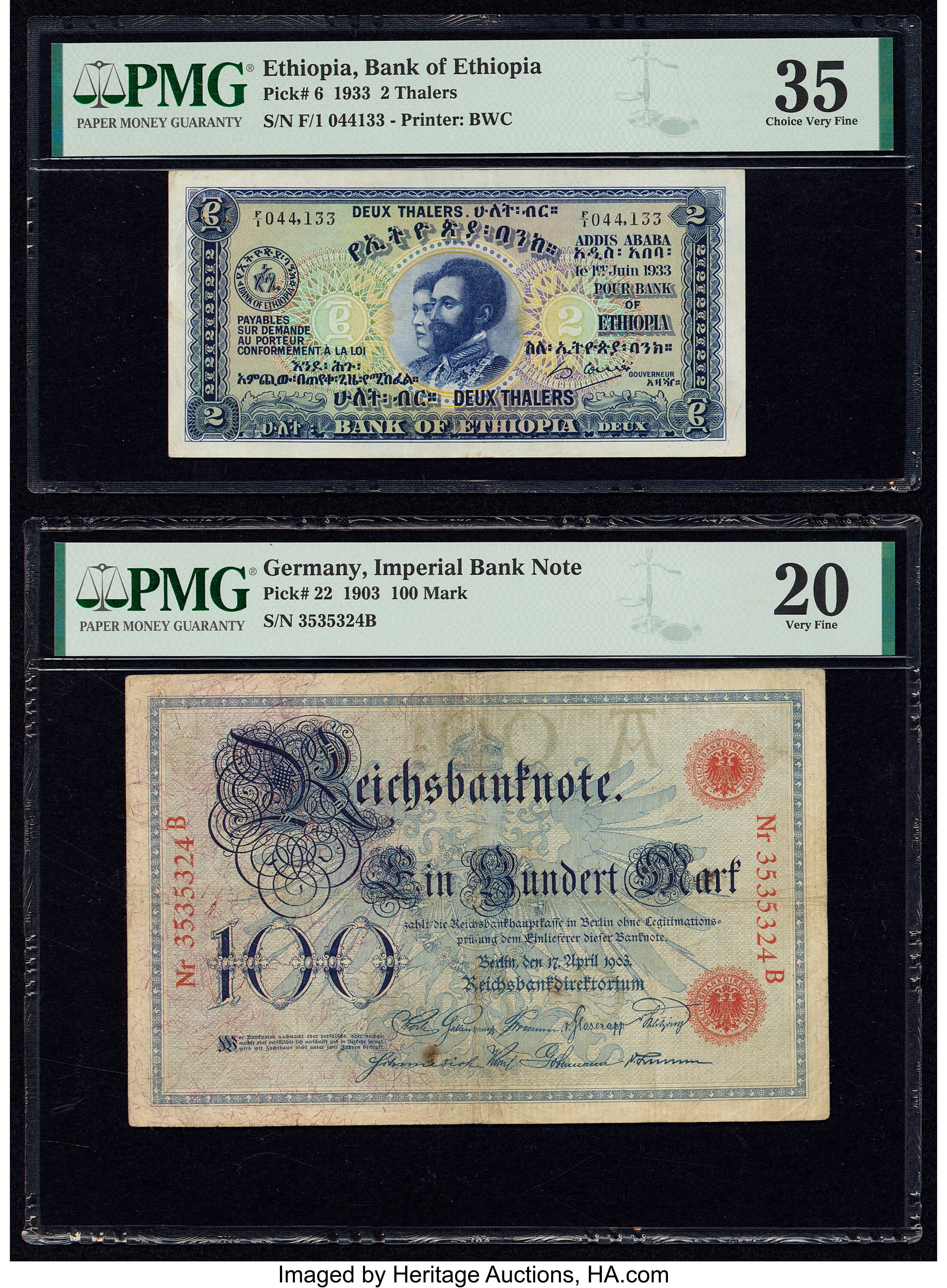 image for: Ethiopia  2 thalers(B101as)