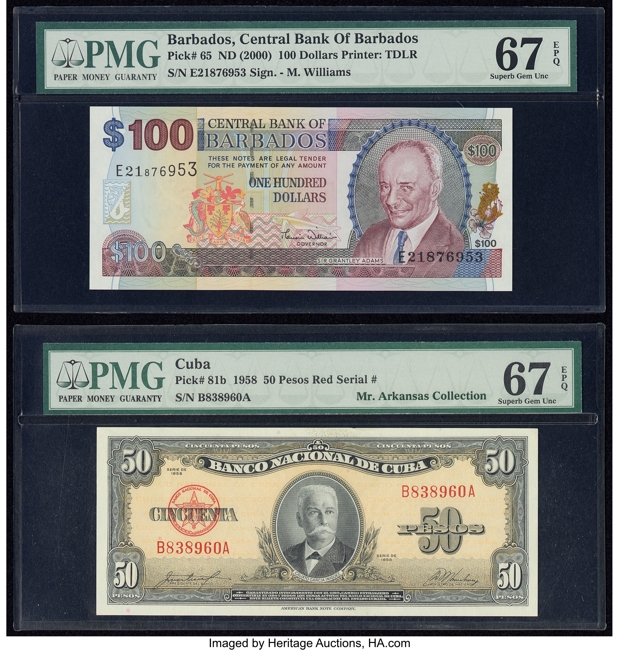 image for: Barbados  100 dollars (B223a)