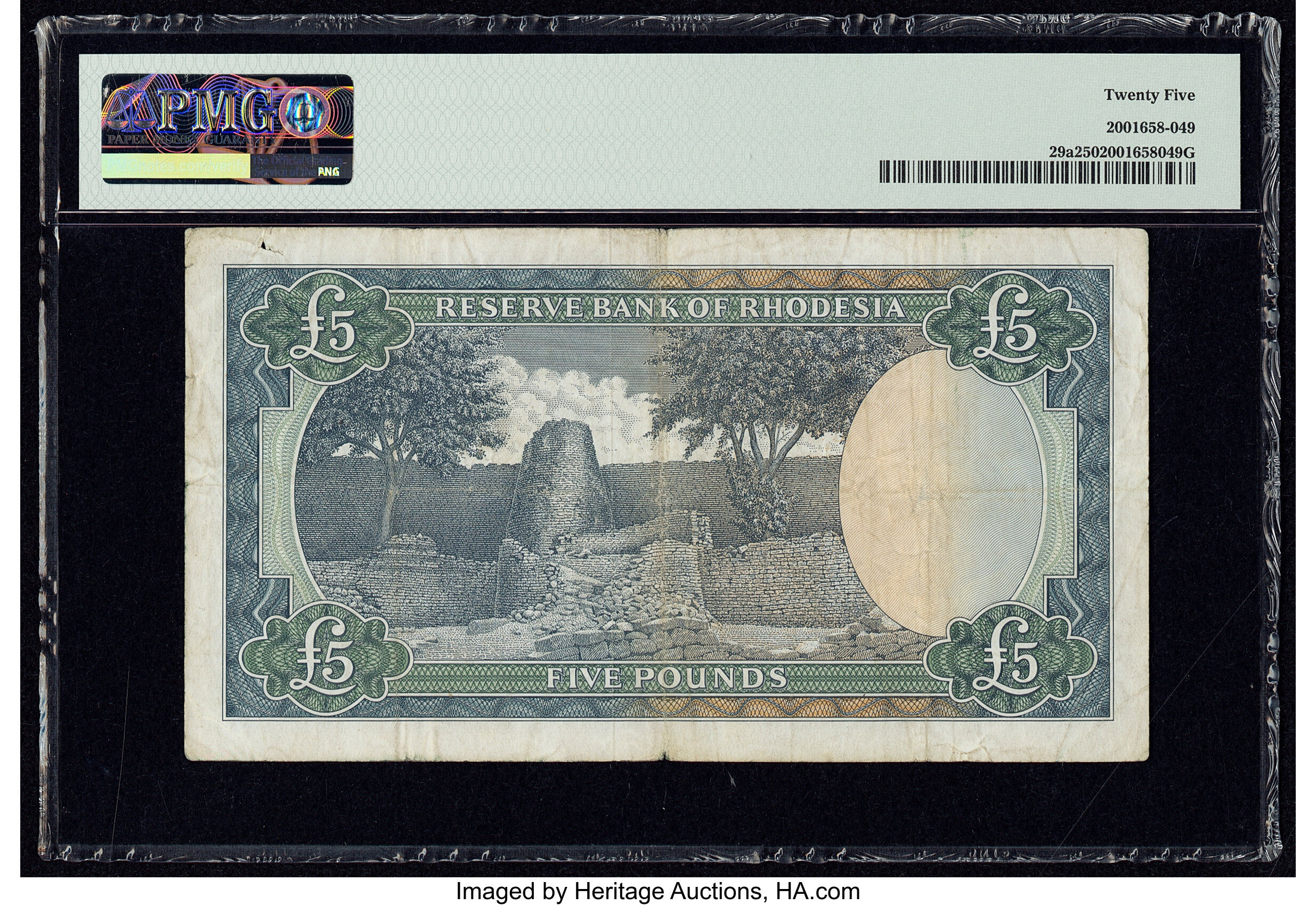 image for: Rhodesia  5 pounds(B106a)