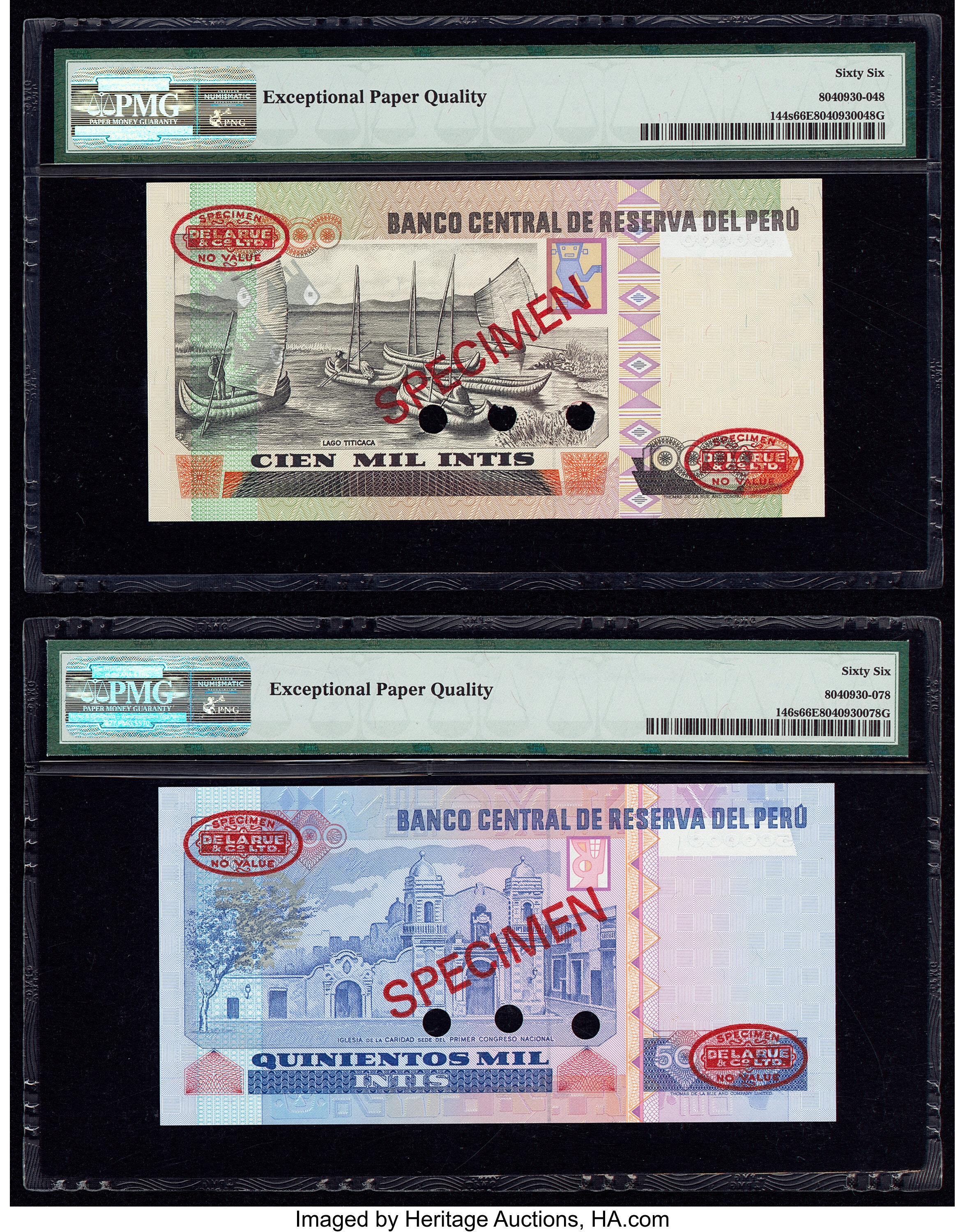 image for: Peru  100,000 intis(B483a)