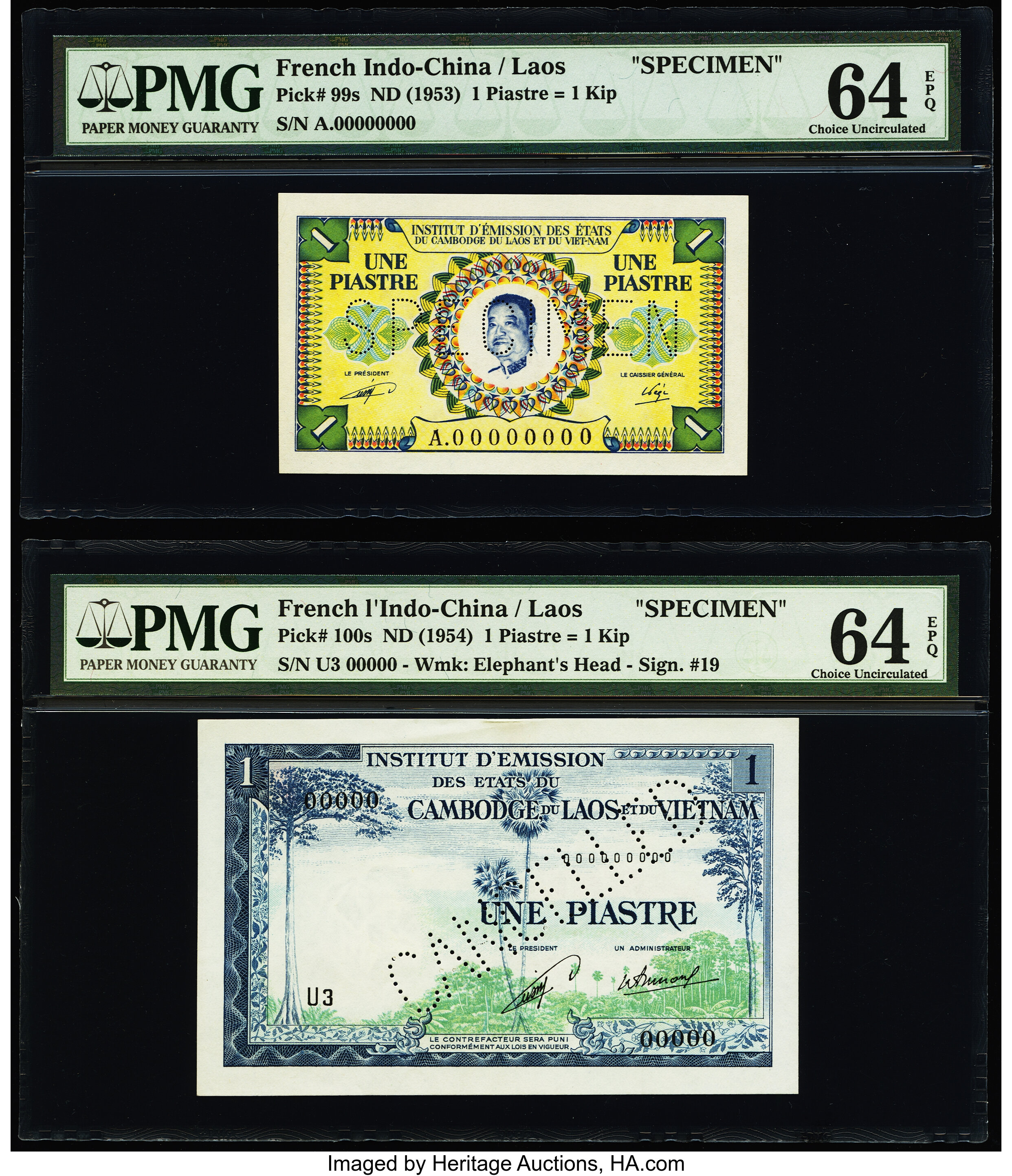image for: French Indo-China  1 piastre(B408as)