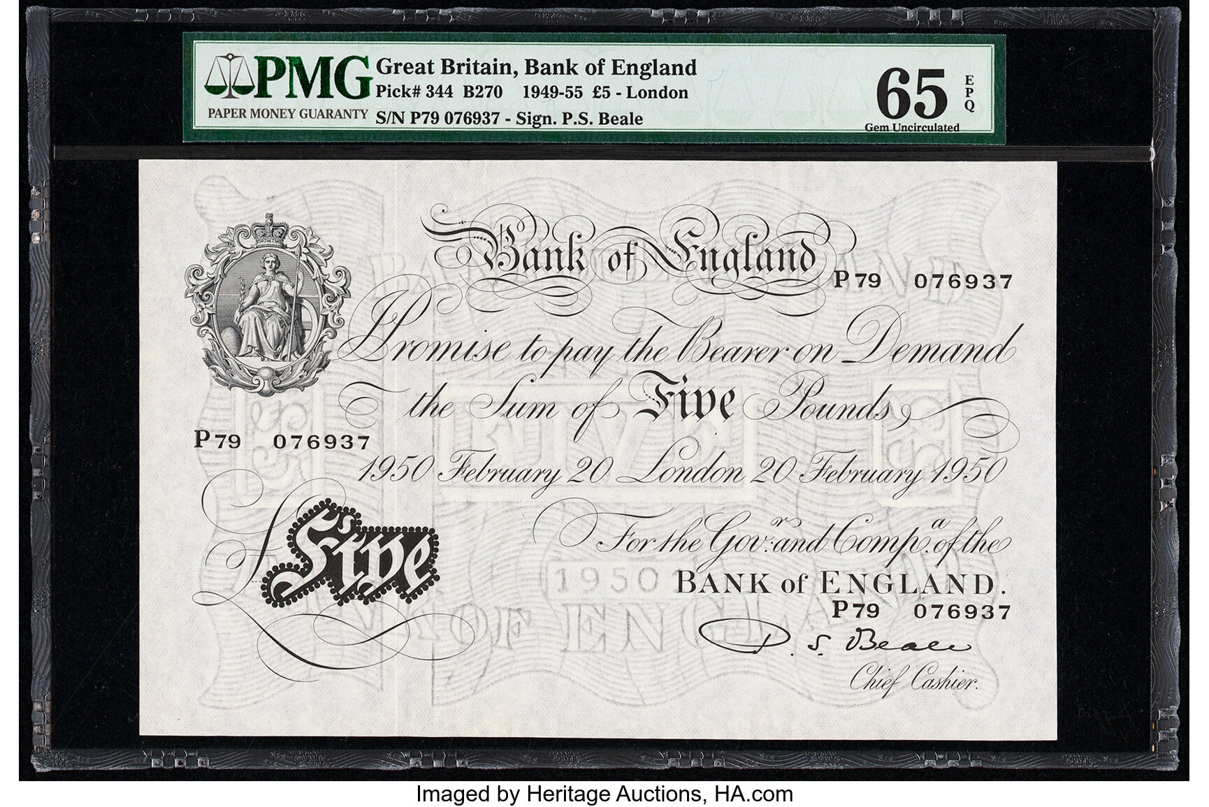 image for: United Kingdom  5 pounds (B177c)