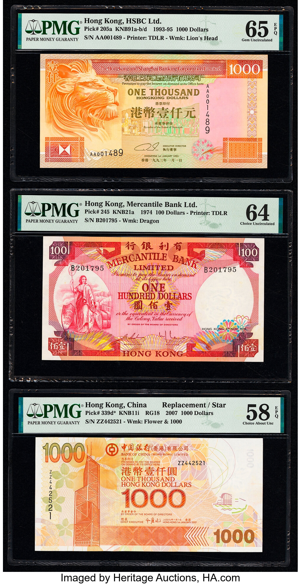 image for: Hong Kong  1,000 dollars (B915b)