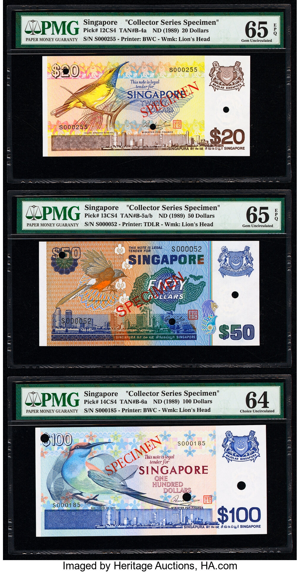 image for: Singapore  10 dollars (B112bz)