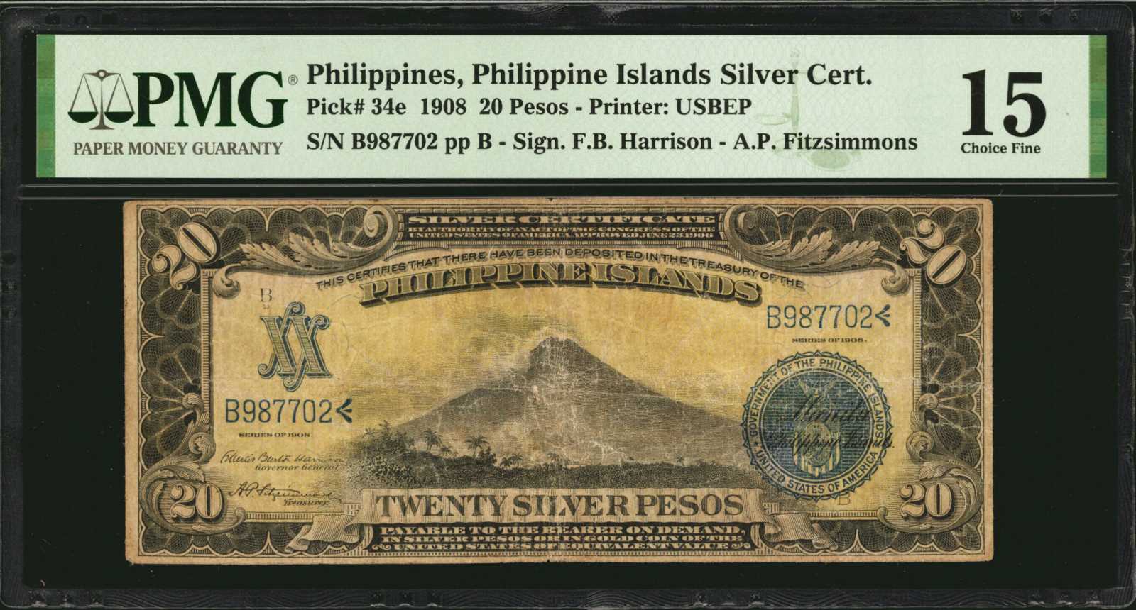 image for: Philippines  20 silver pesos (B511b)