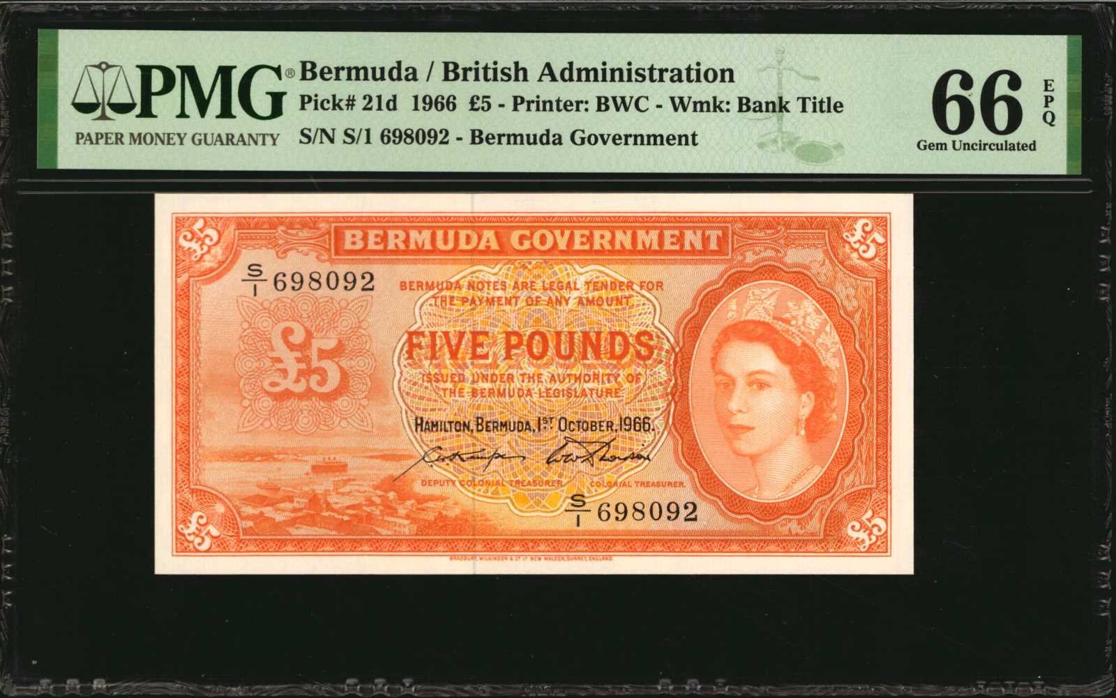 image for: Bermuda  5 pounds (B122b)