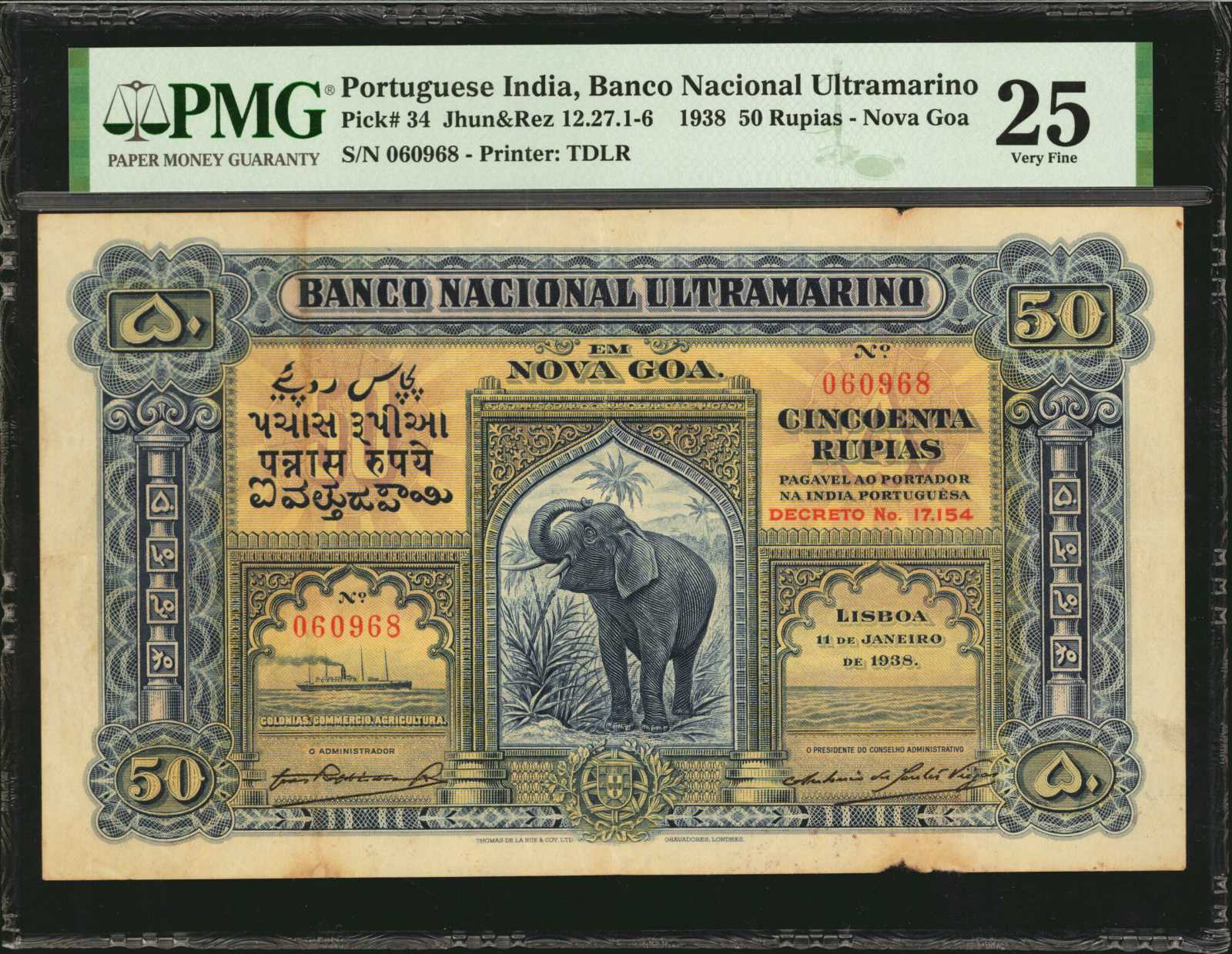 image for: Portuguese India  50 rupias(B322d)