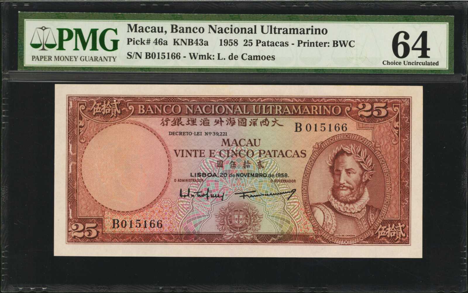 image for: Macau  25 patacas(B047f)