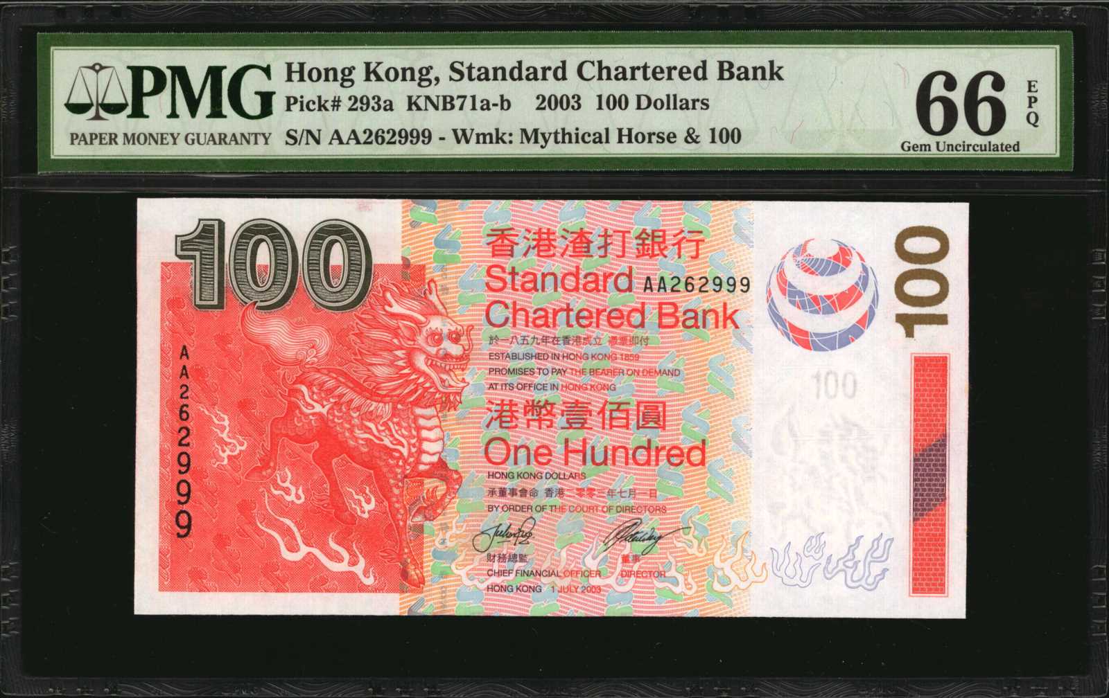 image for: Hong Kong  100 dollars (B415az)